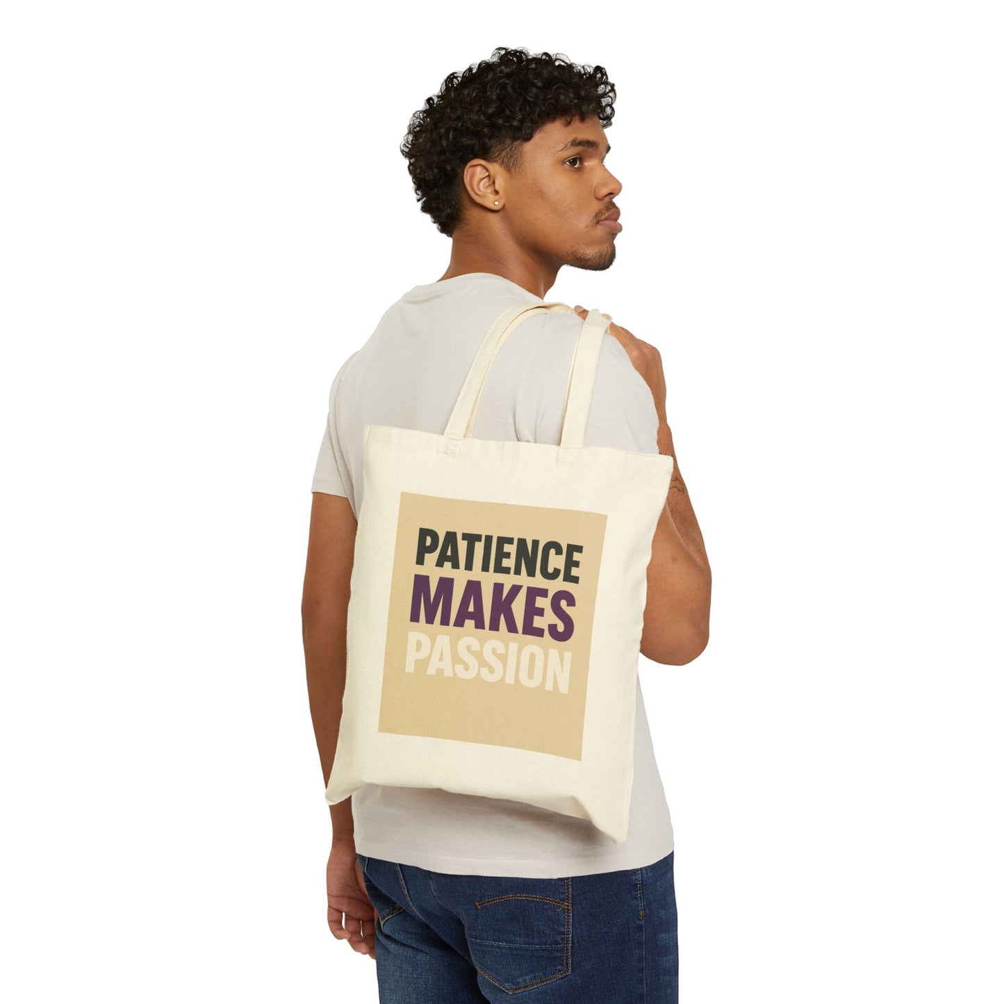 Demisexual - Patience Makes Passion Tote Bag, Eco-Friendly Shopping Bag, Reusable Grocery Tote