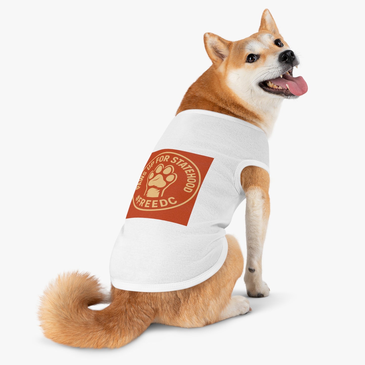 Pet Tank Top for Dogs, Paws Up for Statehood Tee, Dog Pride Apparel, Cute Pet Clothing, Funny Dog Shirt, Ideal for Pet Lovers