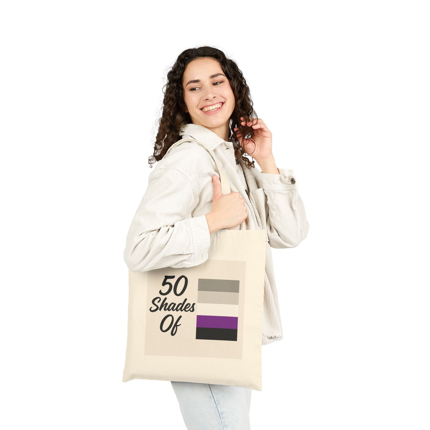 Graysexual - 50 Shades Of Cotton Canvas Tote Bag - Eco-Friendly, Reusable Shopping Bag, Gift for Book Lovers, Stylish Grocery Tote, Everyday Carryall