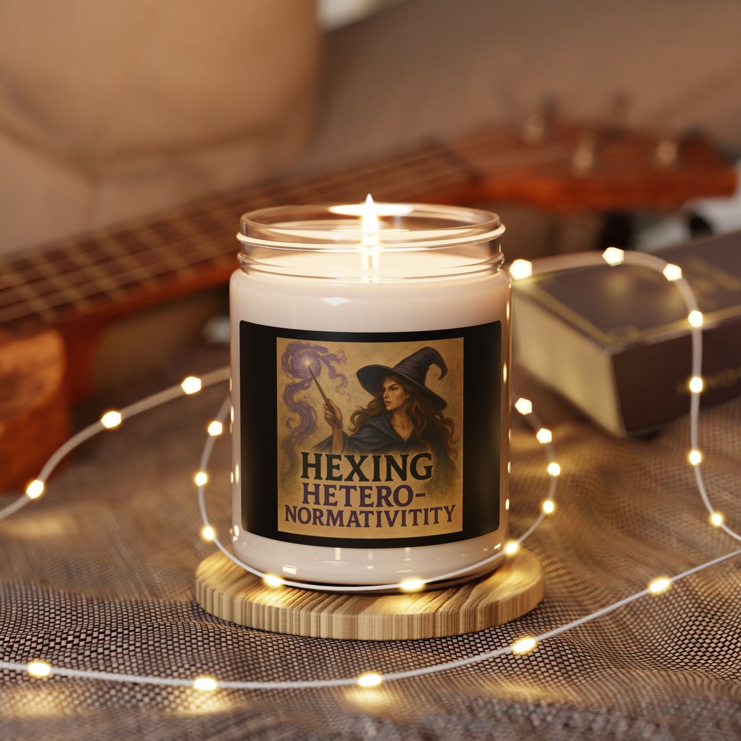 Hexing Heteronormativity Scented Soy Candle, Witchy Home Decor for LGBTQ+ Celebration, Spiritual Relaxation, Gift for Friends