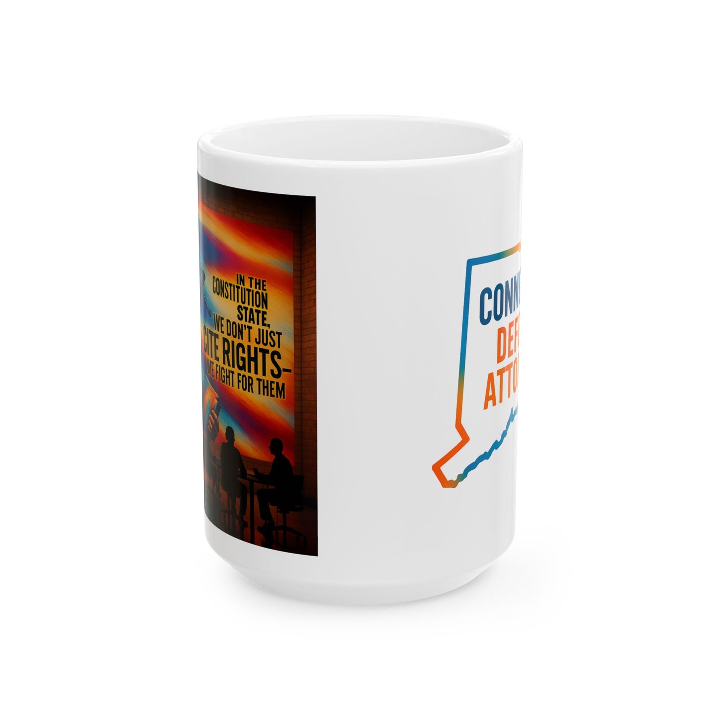 Connecticut Defense Attorney Ceramic Mug - Motivational Coffee Cup, Gifts for Activists, Home Office Decor
