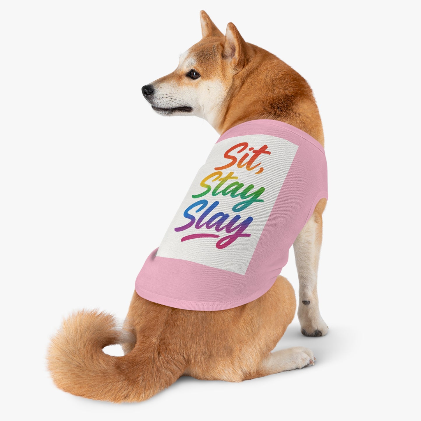 Rainbow Pet Tank Top: Dog Apparel, Cute Pet Outfit, LGBTQ+ Pride Pet Shirt, Fun Summer Wear, Gift for Pet Lovers