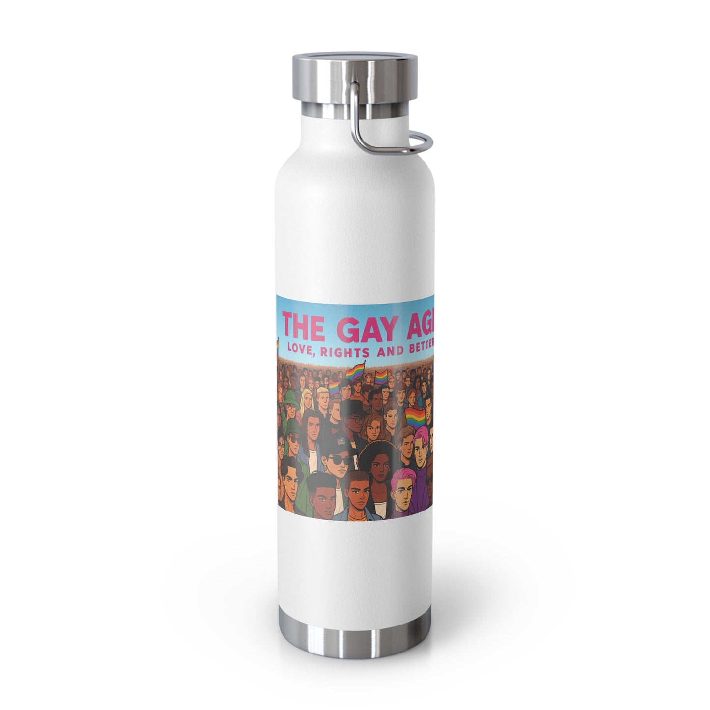 LGBTQ+ Insulated Water Bottle, Eco-Friendly Hydration, Pride Gifts, Trendy Travel Mug, Stainless Steel Flask