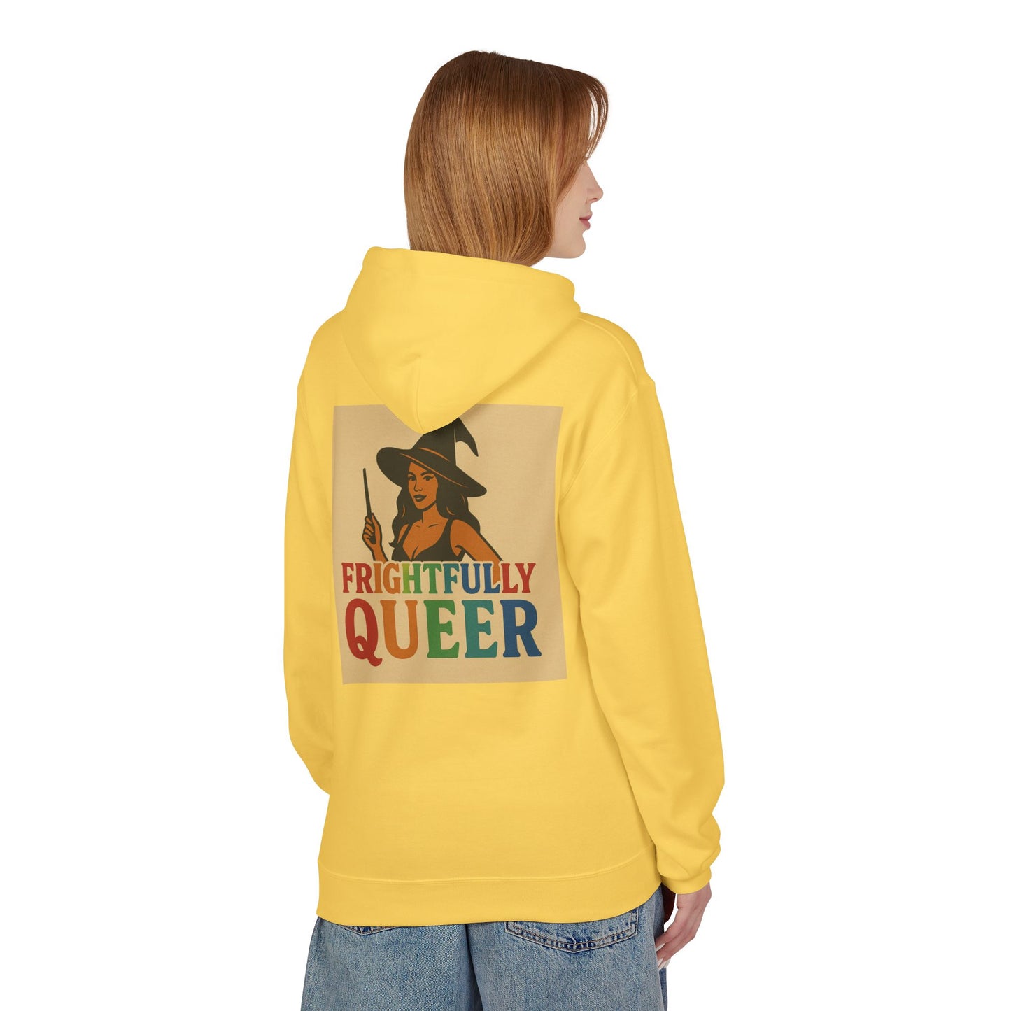Frightfully Queer Fleece Hoodie, Unisex Halloween Hoodie, Fall Fashion, LGBTQ+ Pride Sweatshirt, Cozy Casual Wear