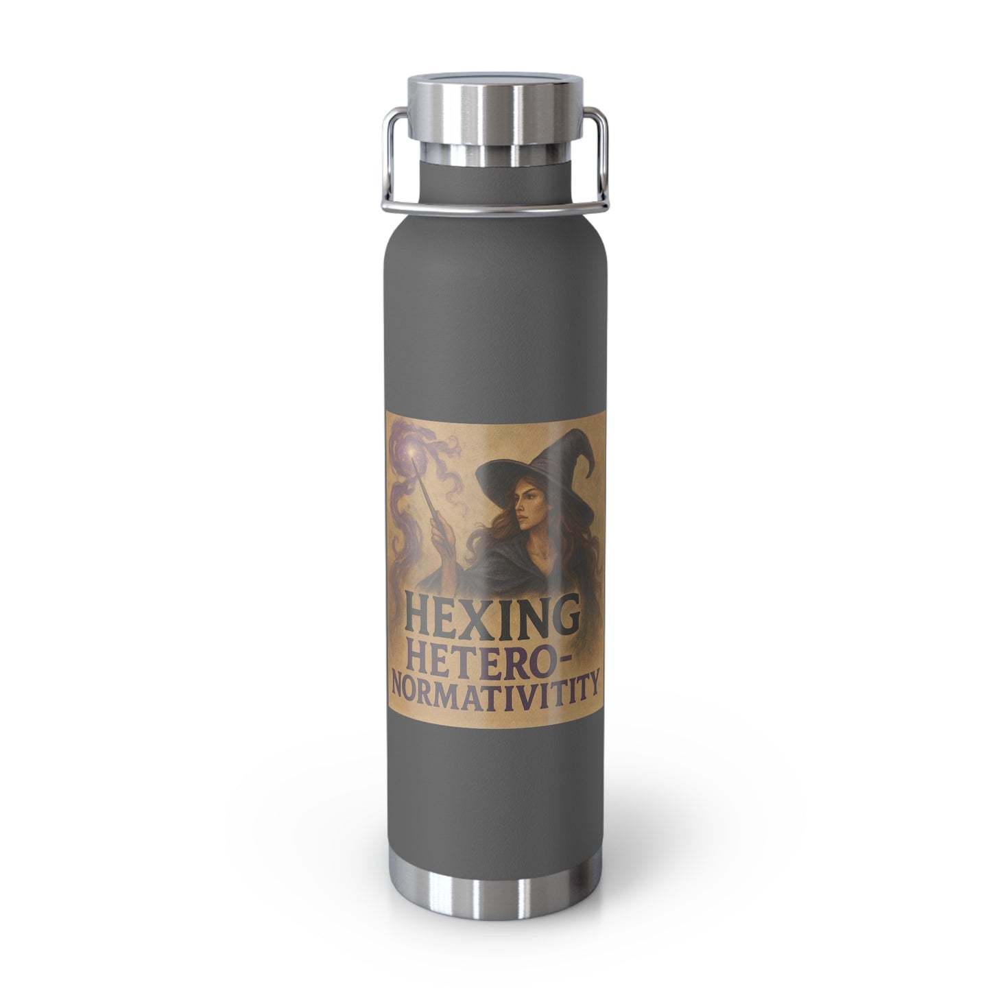Witchy Insulated Water Bottle, Unique Gift for Witches, Hexing Heteronormativity, Eco-Friendly, Reusable, Perfect for Halloween