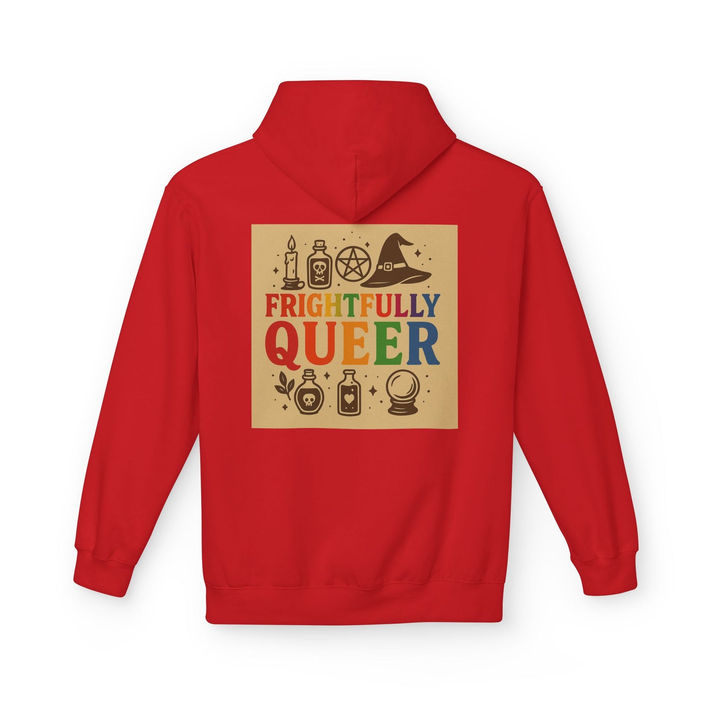 Frightfully Queer Hoodie, Cozy LGBTQ+ Hoodie, Halloween Sweater, Inclusive Apparel, Unisex Holiday Gift