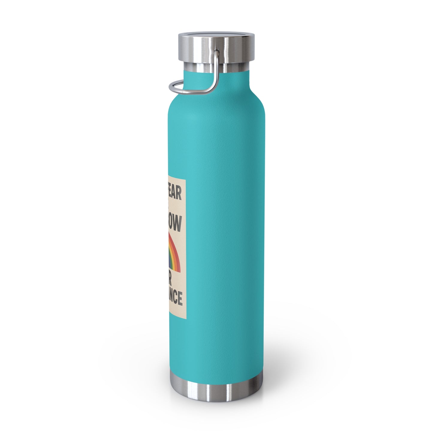 LGBTQIA+ Insulated Water Bottle, Don't Fear the Rainbow, Eco-Friendly Gift, Motivational Flask, Outdoor Adventure Gear, Perfect for Pride