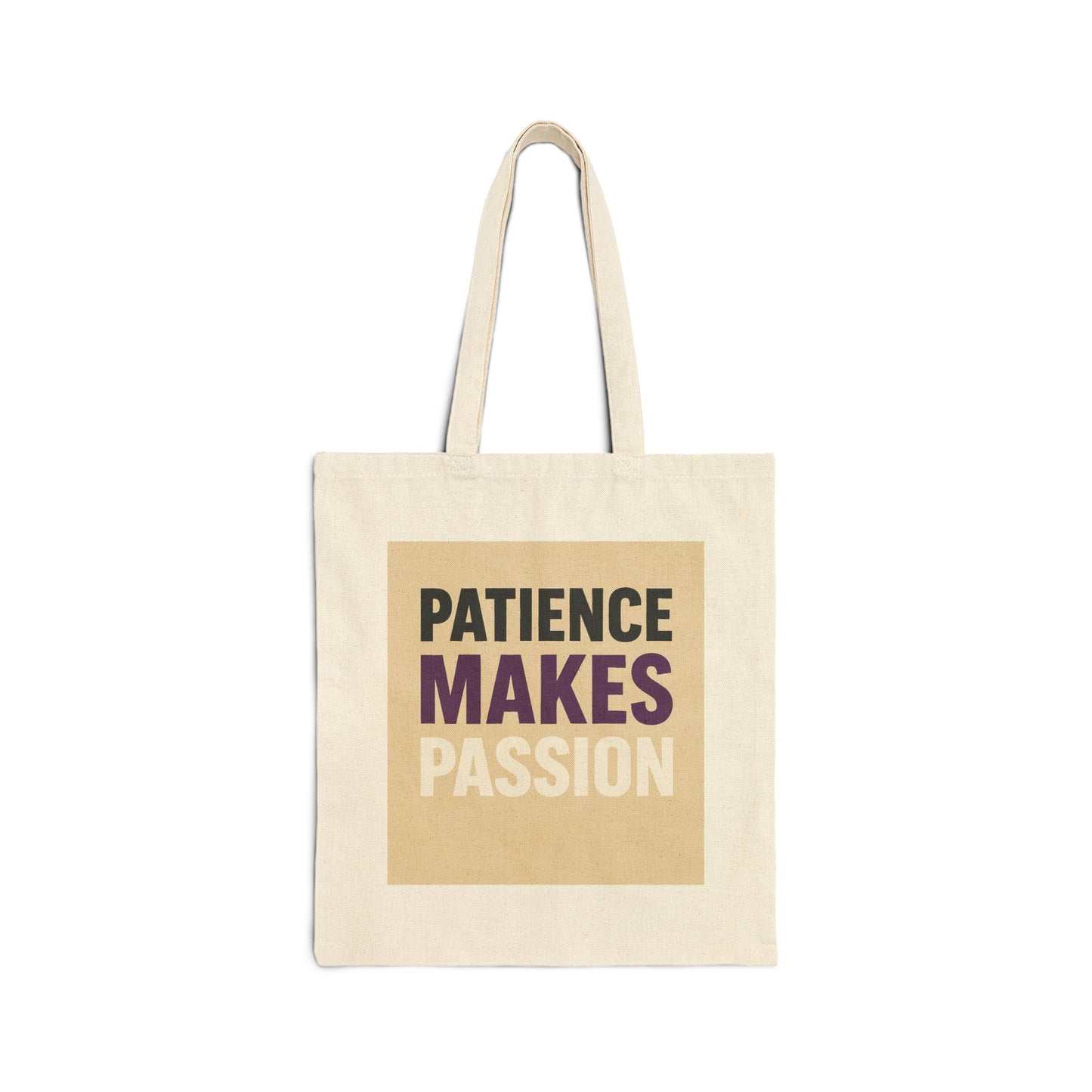 Demisexual - Patience Makes Passion Tote Bag, Eco-Friendly Shopping Bag, Reusable Grocery Tote