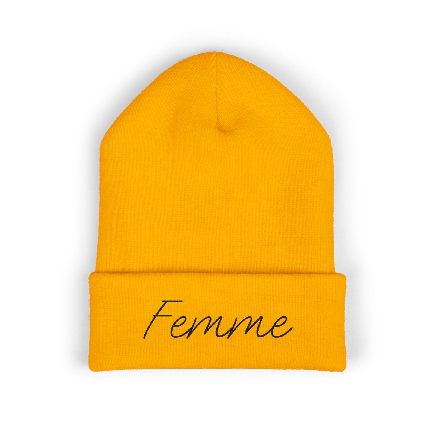 Embroidered Beanie, Cozy Winter Hat, Fashion Accessory, Gift for Her, Femme LGBTQ, Cute Fall Style