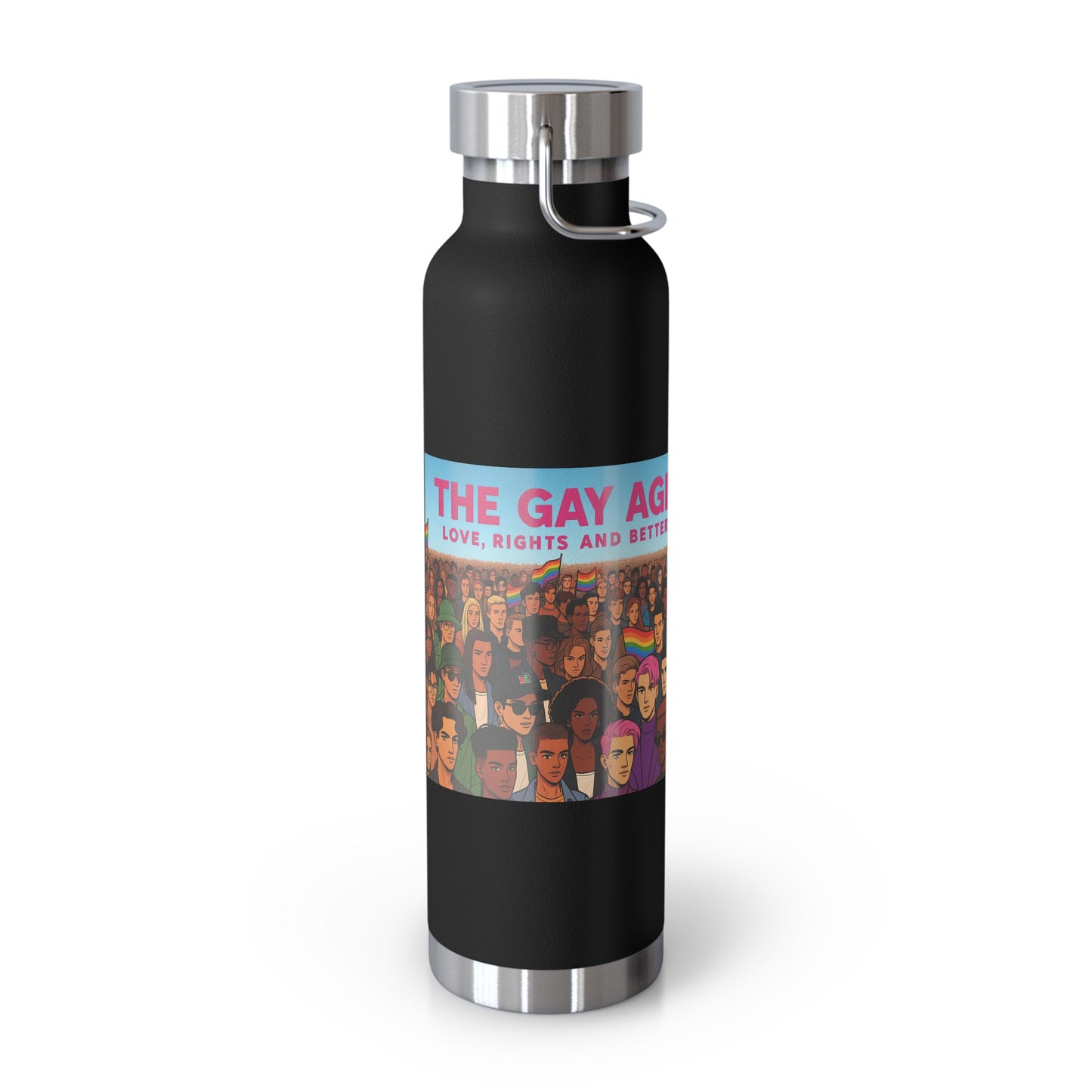 LGBTQ+ Insulated Water Bottle, Eco-Friendly Hydration, Pride Gifts, Trendy Travel Mug, Stainless Steel Flask