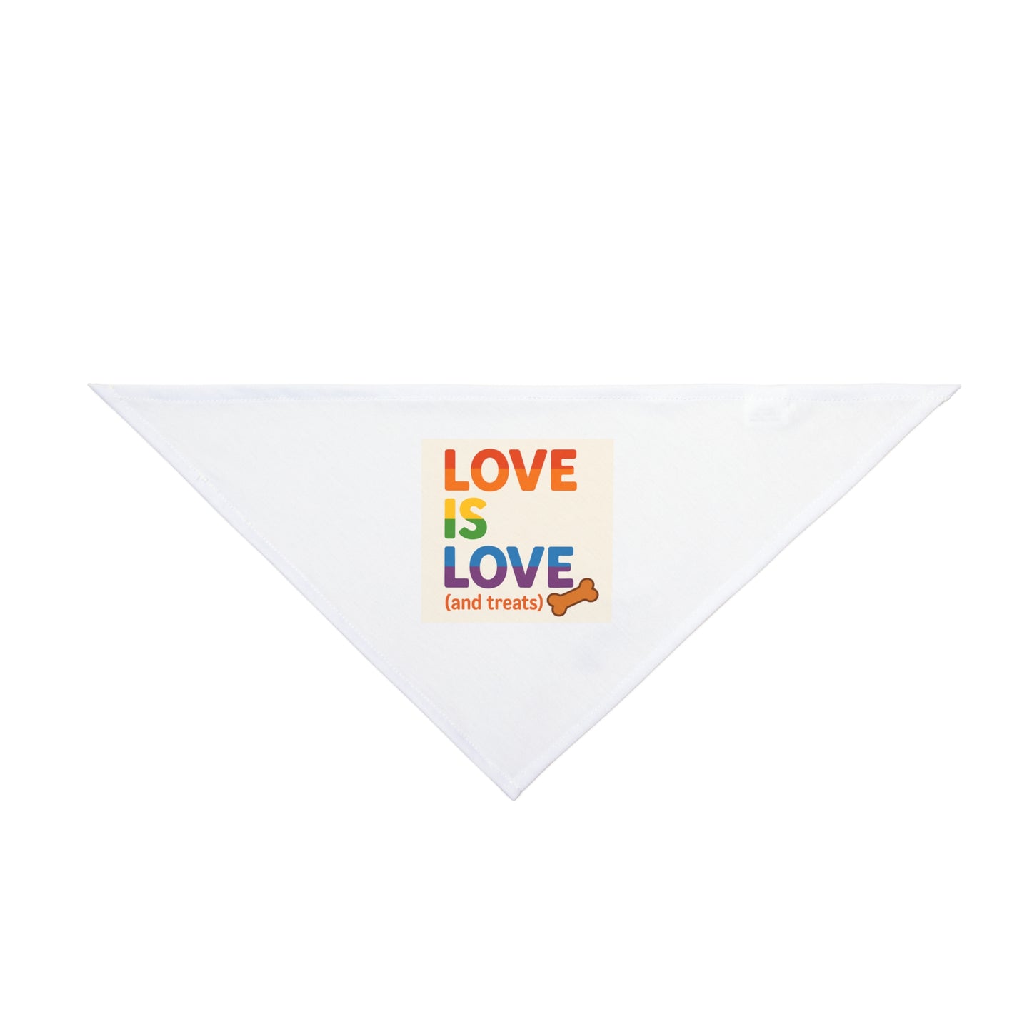 Rainbow Love Pet Bandana | Cute Dog Accessory, LGBTQ+ Pride, Summer Pet Fashion, Gift for Pet Lovers, Pet Parade