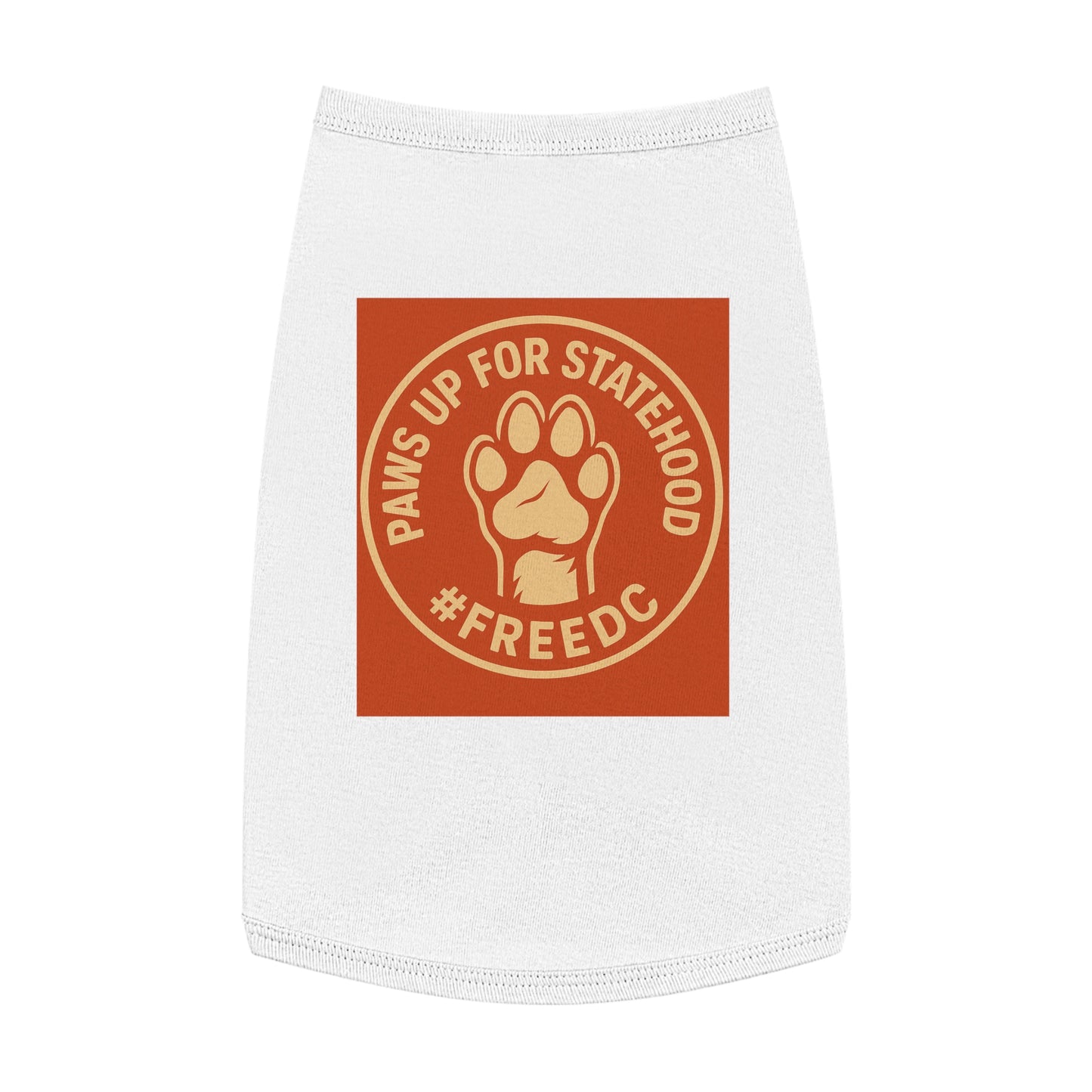 Pet Tank Top for Dogs, Paws Up for Statehood Tee, Dog Pride Apparel, Cute Pet Clothing, Funny Dog Shirt, Ideal for Pet Lovers