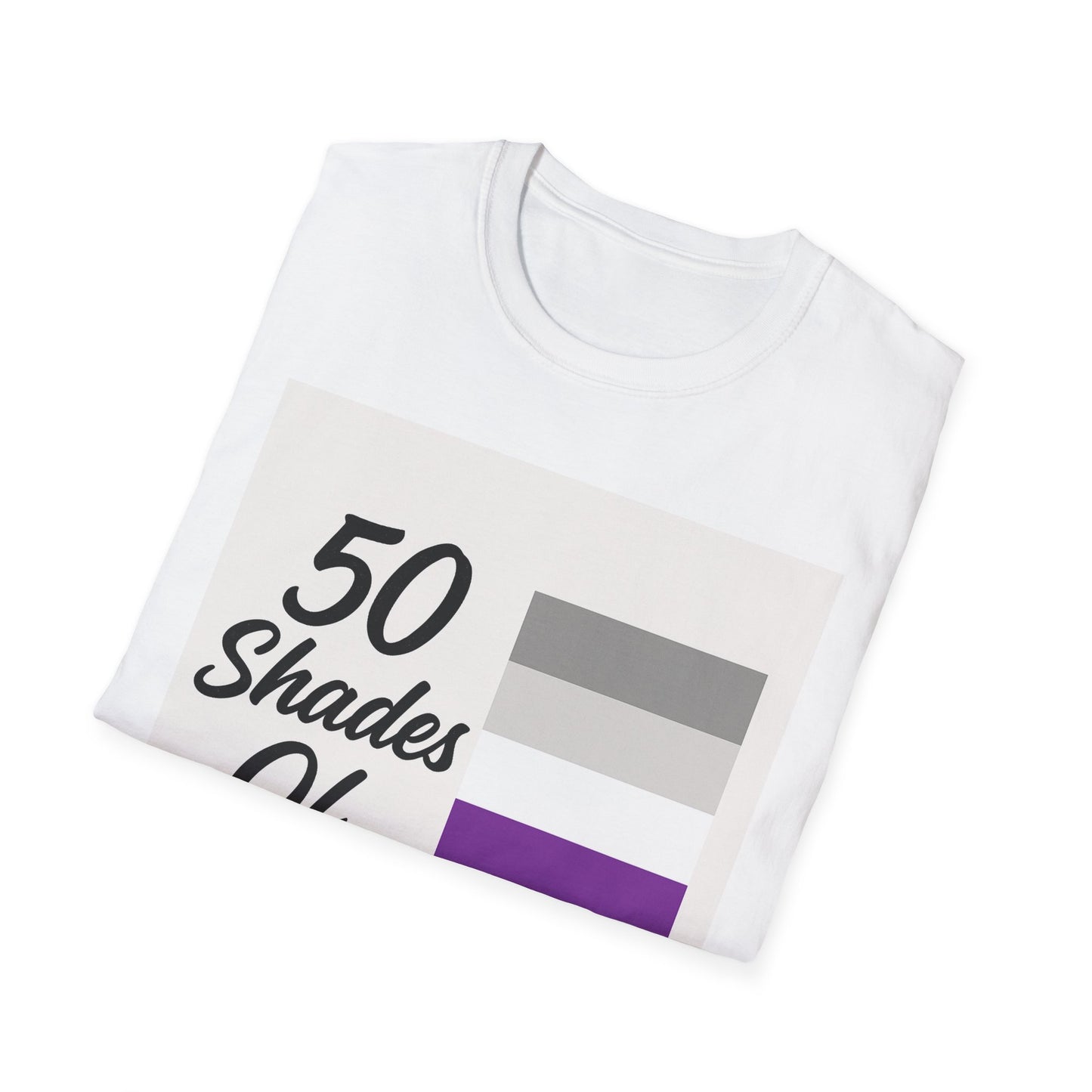 Graysexual Unisex Softstyle T-Shirt - 50 Shades Of Pride Tee, LGBTQ+ Apparel, Casual Wear, Birthday Gift, Comfortable Everyday Shirt