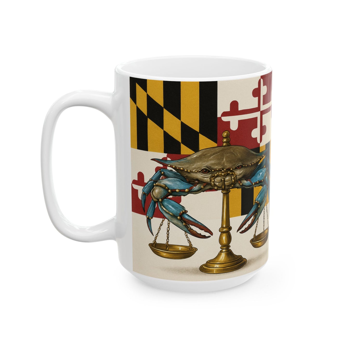 Maryland Defense Attorney Mug | Coastal Vibe Coffee Cup | Gift for Seafood Lovers, Beach House Decor, Summer Celebrations, Maryland Lawyers