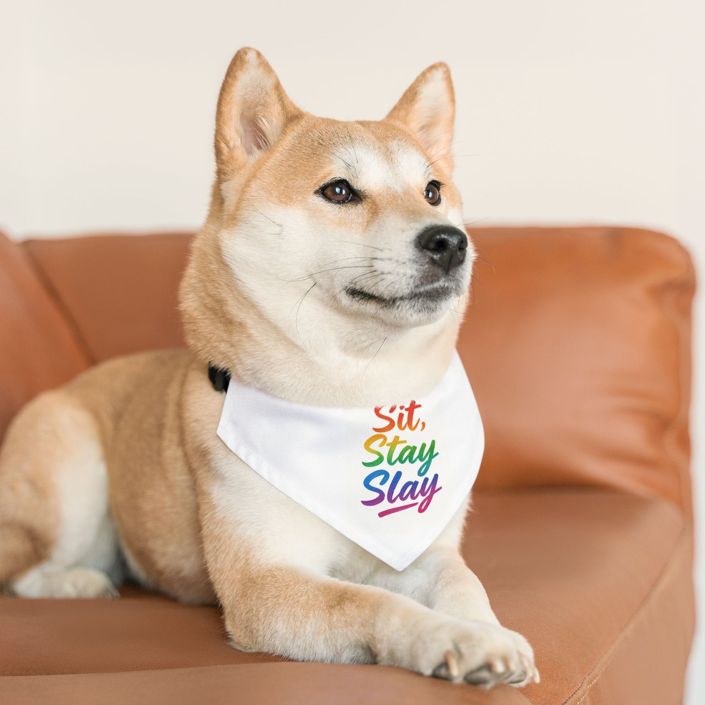 Rainbow Pet Bandana Collar, Fun Dog Accessory, Gift for Pet Lovers, Stylish Dog Bandana, LGBTQIA