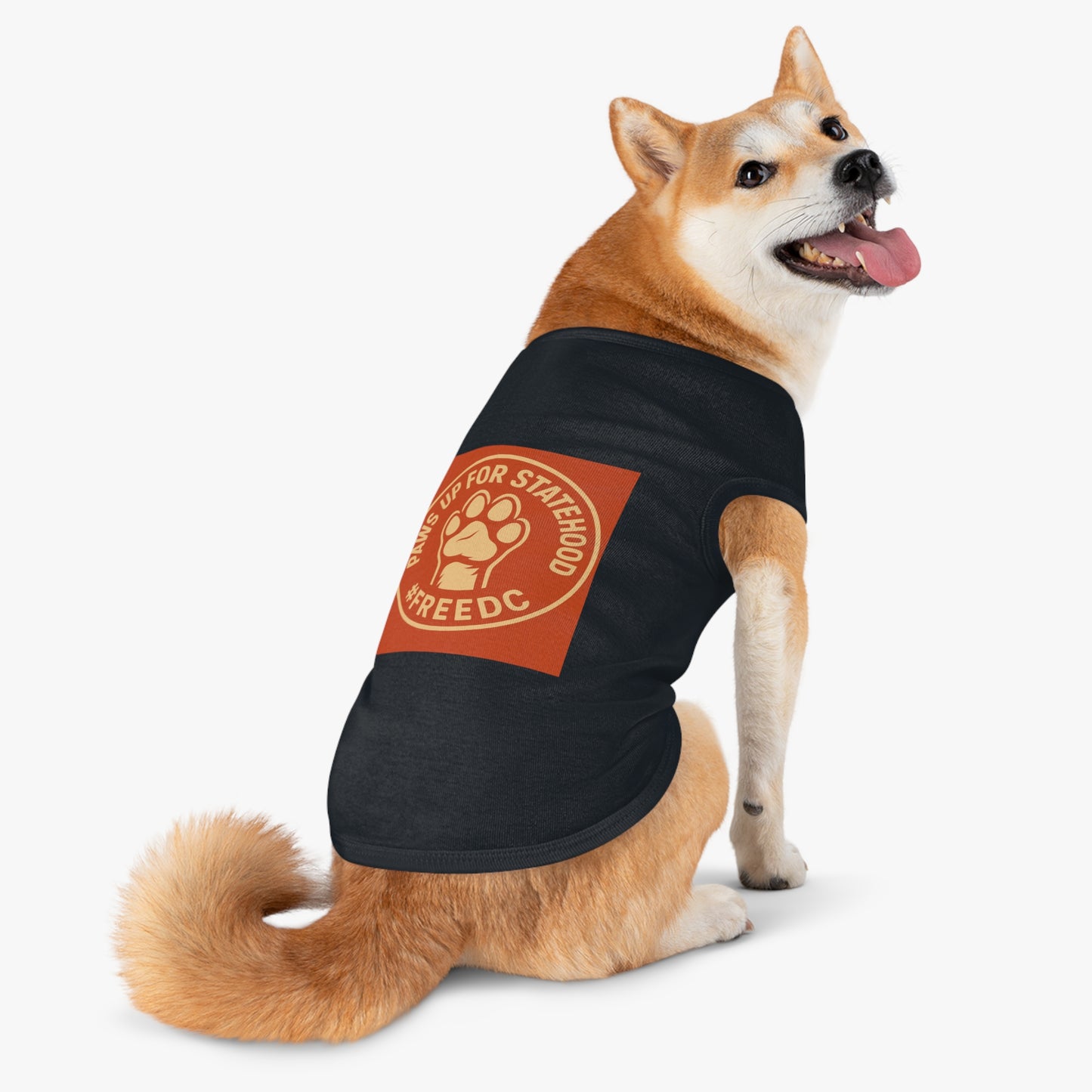 Pet Tank Top for Dogs, Paws Up for Statehood Tee, Dog Pride Apparel, Cute Pet Clothing, Funny Dog Shirt, Ideal for Pet Lovers