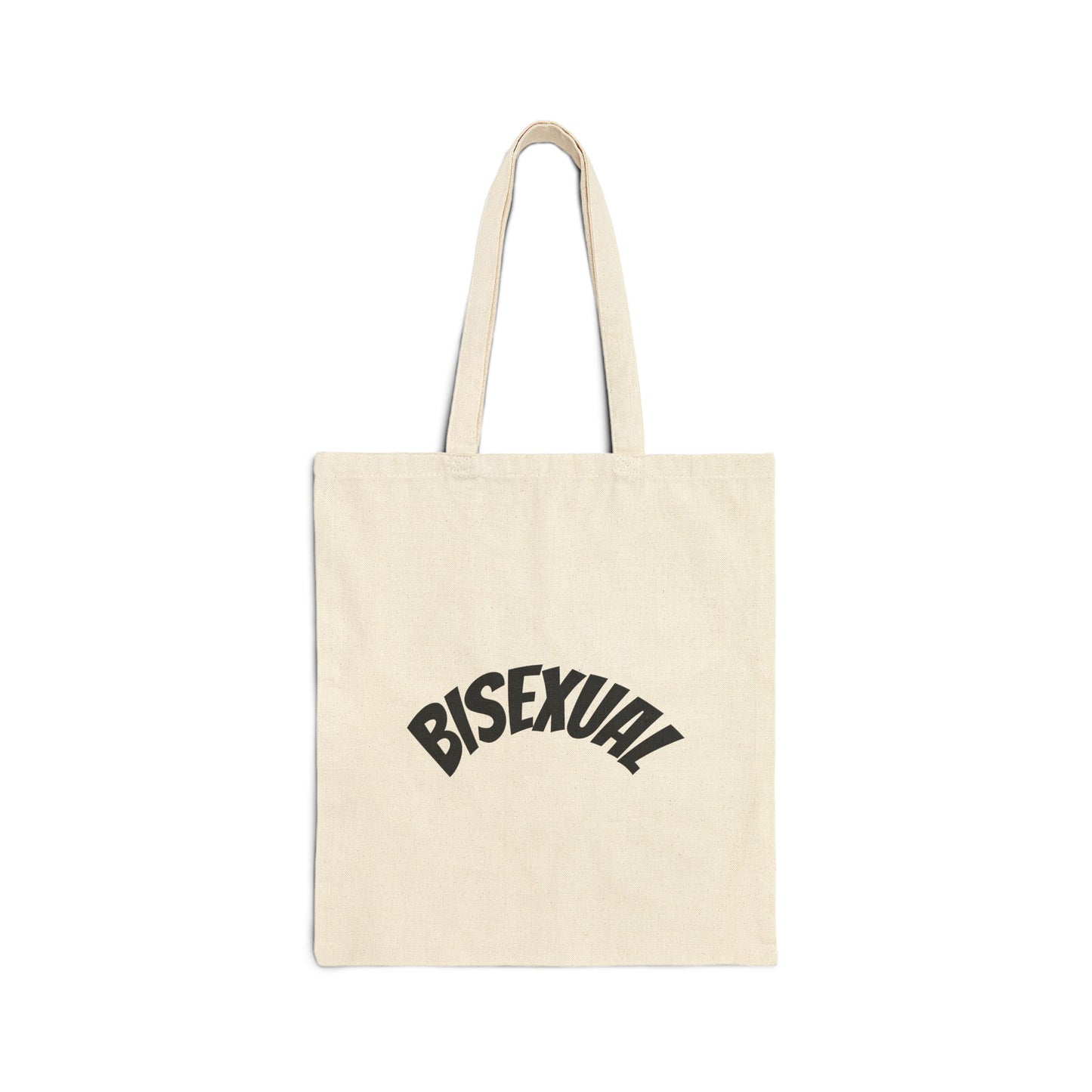 Trendy Cotton Canvas Tote Bag, Eco-Friendly Shopping Tote, Gift for Friends, Pride Tote, Funny Tote Bag, Bisexual Pride Bag