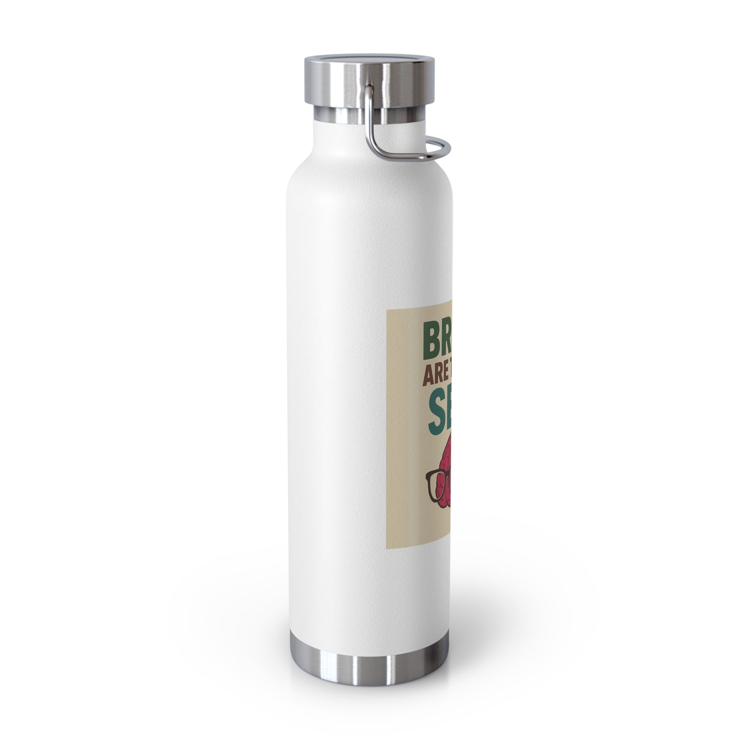 Sapiosexual-Copper Vacuum Insulated Water Bottle, 22oz - Brains Are The New Sexy, Eco-Friendly, Gift for Students, Health Enthusiasts,