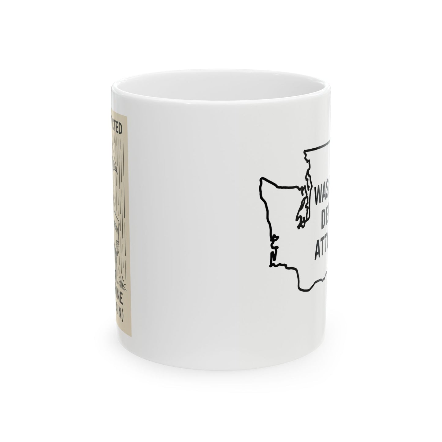 Washington Defense Attorney Inspired Ceramic Mug, Coffee Lover Gift, Retro Design, Home Decor, Travel Mug