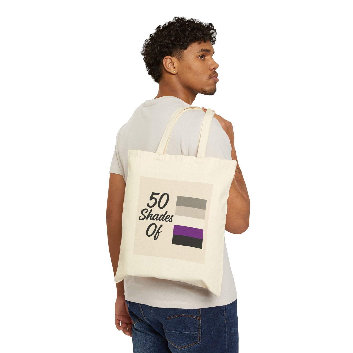 Graysexual - 50 Shades Of Cotton Canvas Tote Bag - Eco-Friendly, Reusable Shopping Bag, Gift for Book Lovers, Stylish Grocery Tote, Everyday Carryall