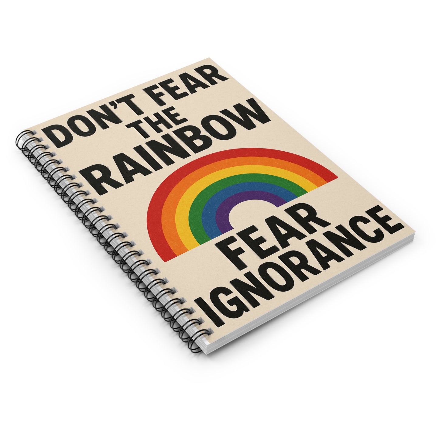 Colorful Inspirational Spiral Notebook - Motivational Journal, Gift for Students, LGBTQ+ Support, Creative Writing, School Supplies