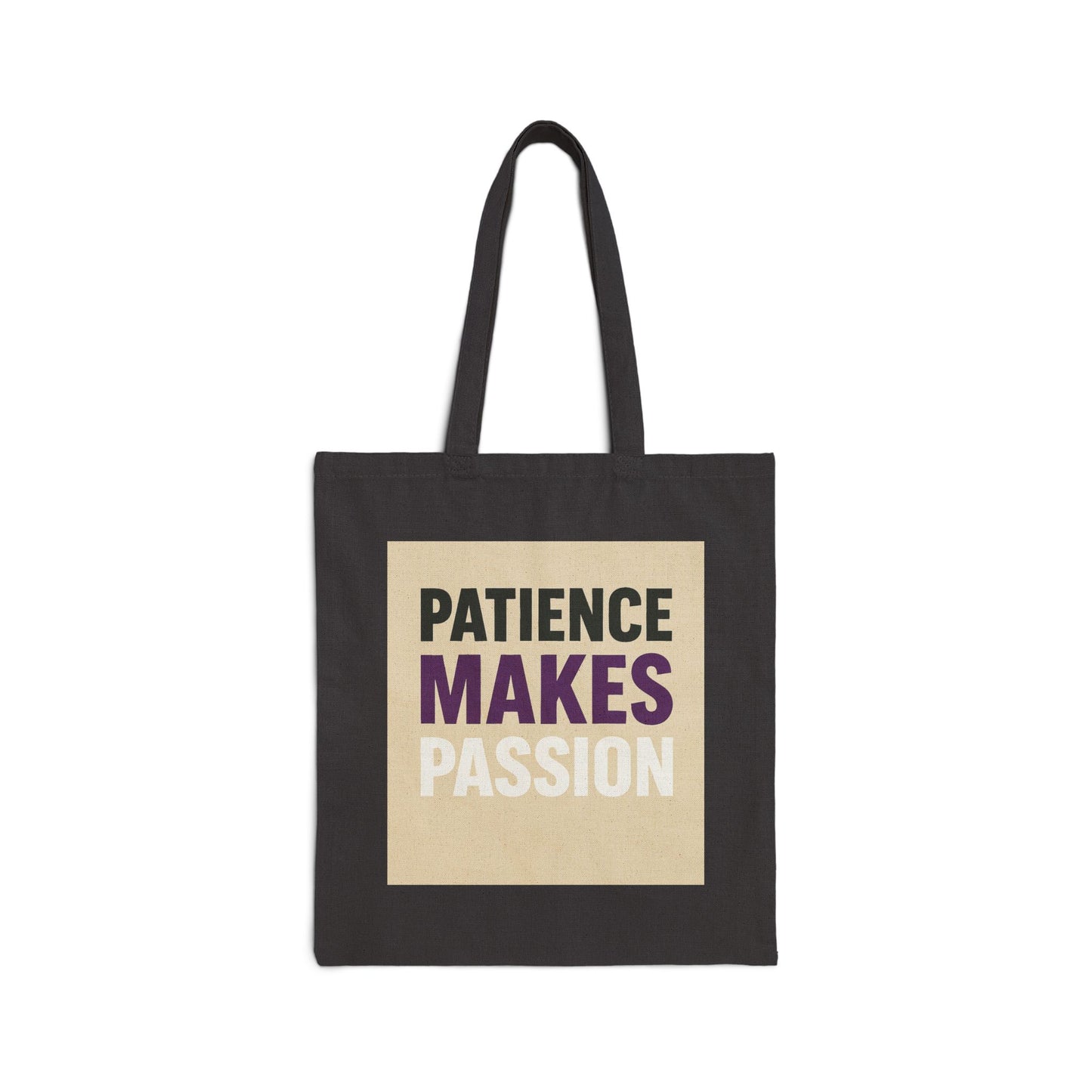 Demisexual - Patience Makes Passion Tote Bag, Eco-Friendly Shopping Bag, Reusable Grocery Tote