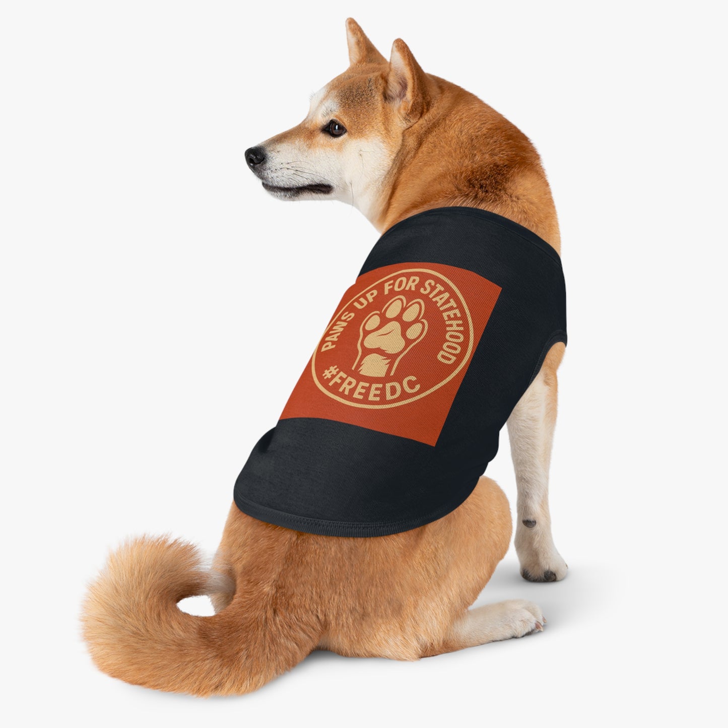 Pet Tank Top for Dogs, Paws Up for Statehood Tee, Dog Pride Apparel, Cute Pet Clothing, Funny Dog Shirt, Ideal for Pet Lovers