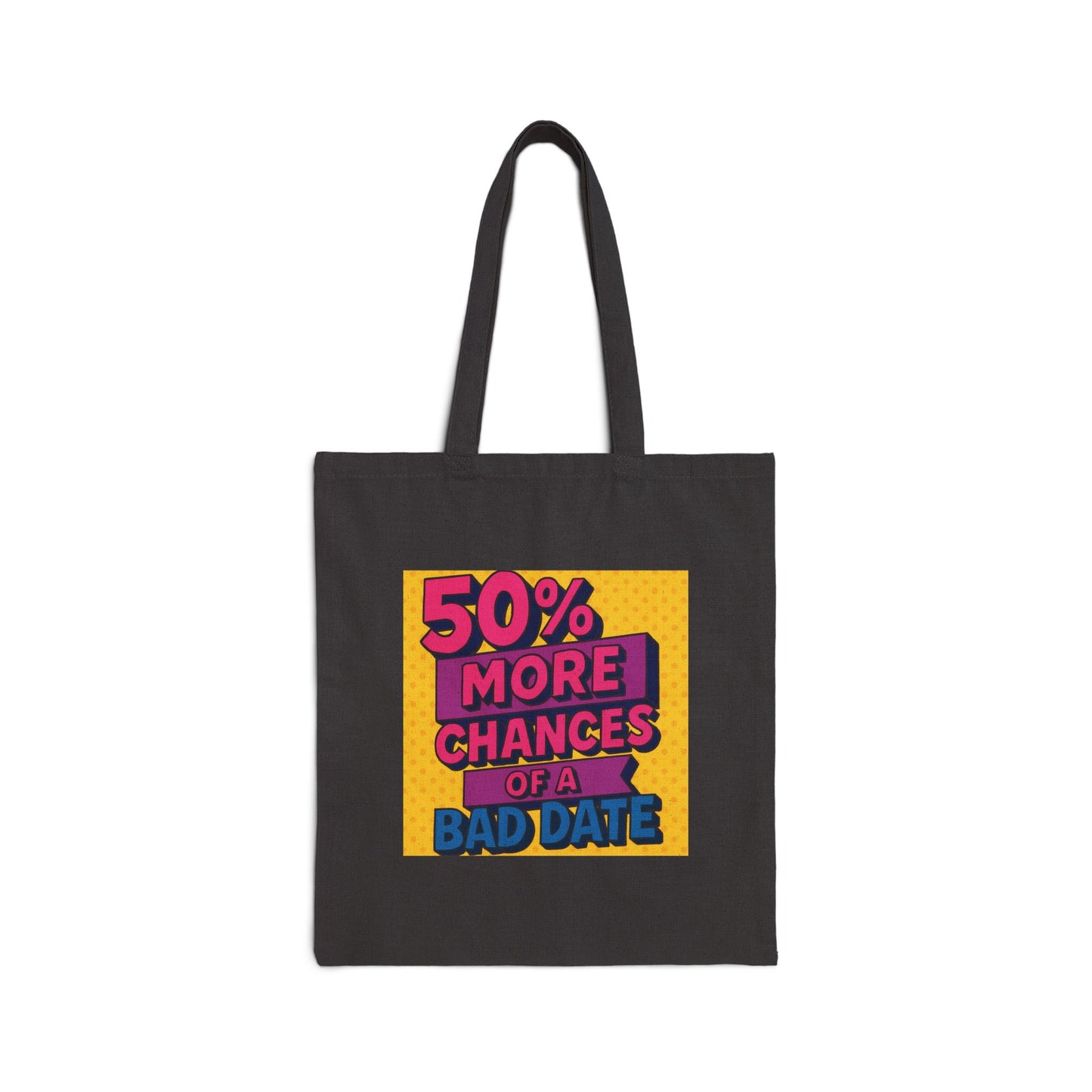 Trendy Cotton Canvas Tote Bag, Eco-Friendly Shopping Tote, Gift for Friends, Pride Tote, Funny Tote Bag, Bisexual Pride Bag