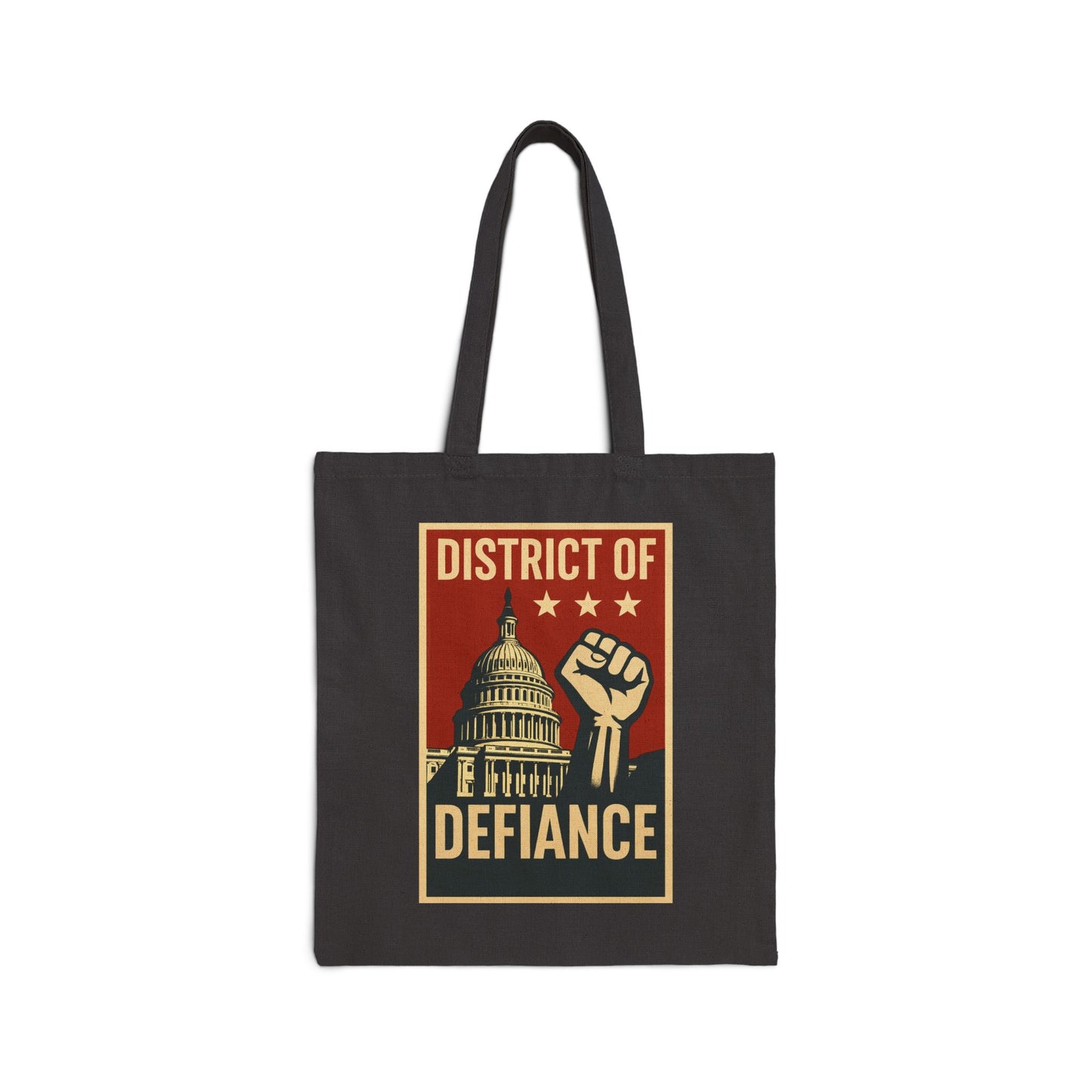 District of Defiance Tote Bag, Reusable Shopper Bag, Eco-Friendly Cotton Bag, Protest Item, Gift for Activists