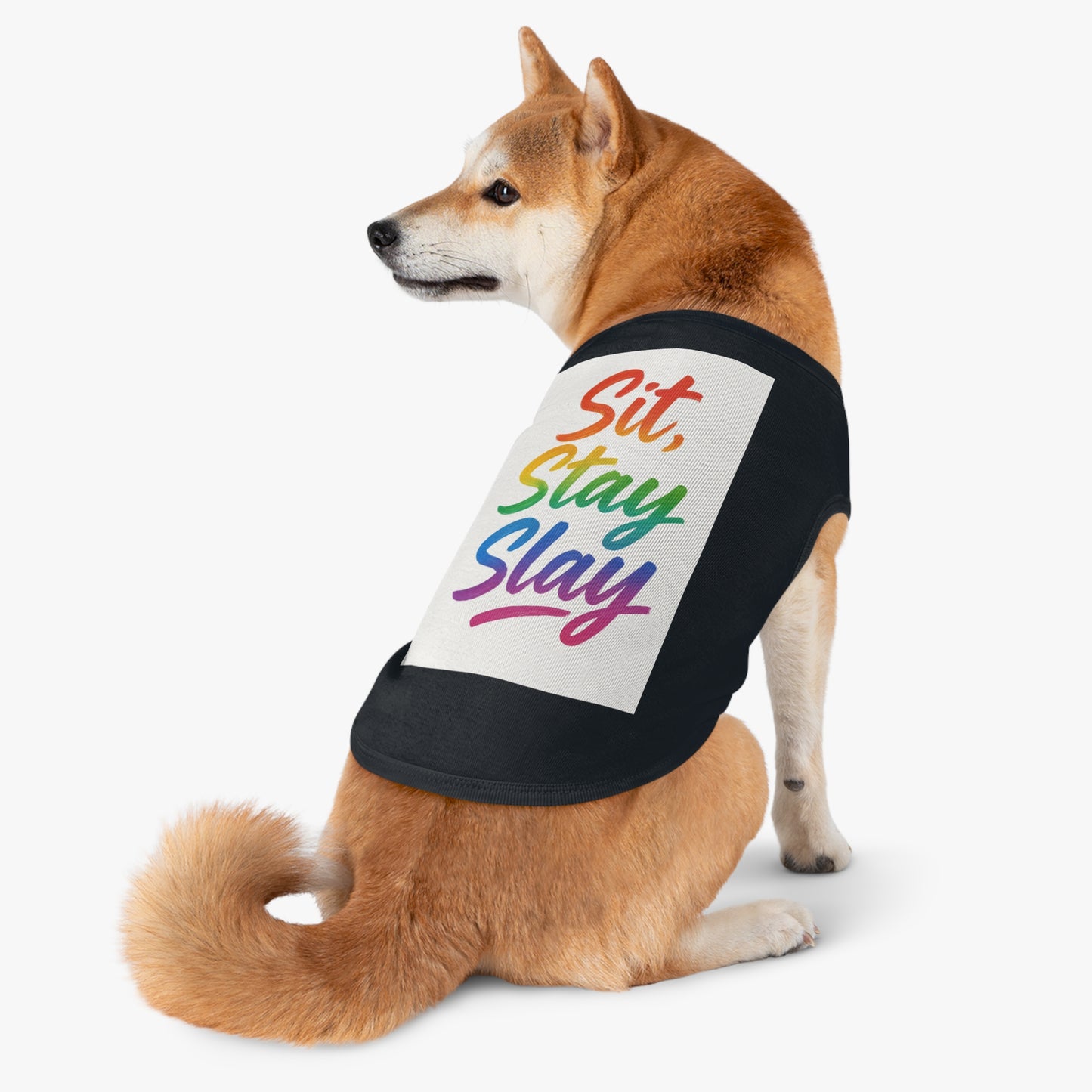 Rainbow Pet Tank Top: Dog Apparel, Cute Pet Outfit, LGBTQ+ Pride Pet Shirt, Fun Summer Wear, Gift for Pet Lovers