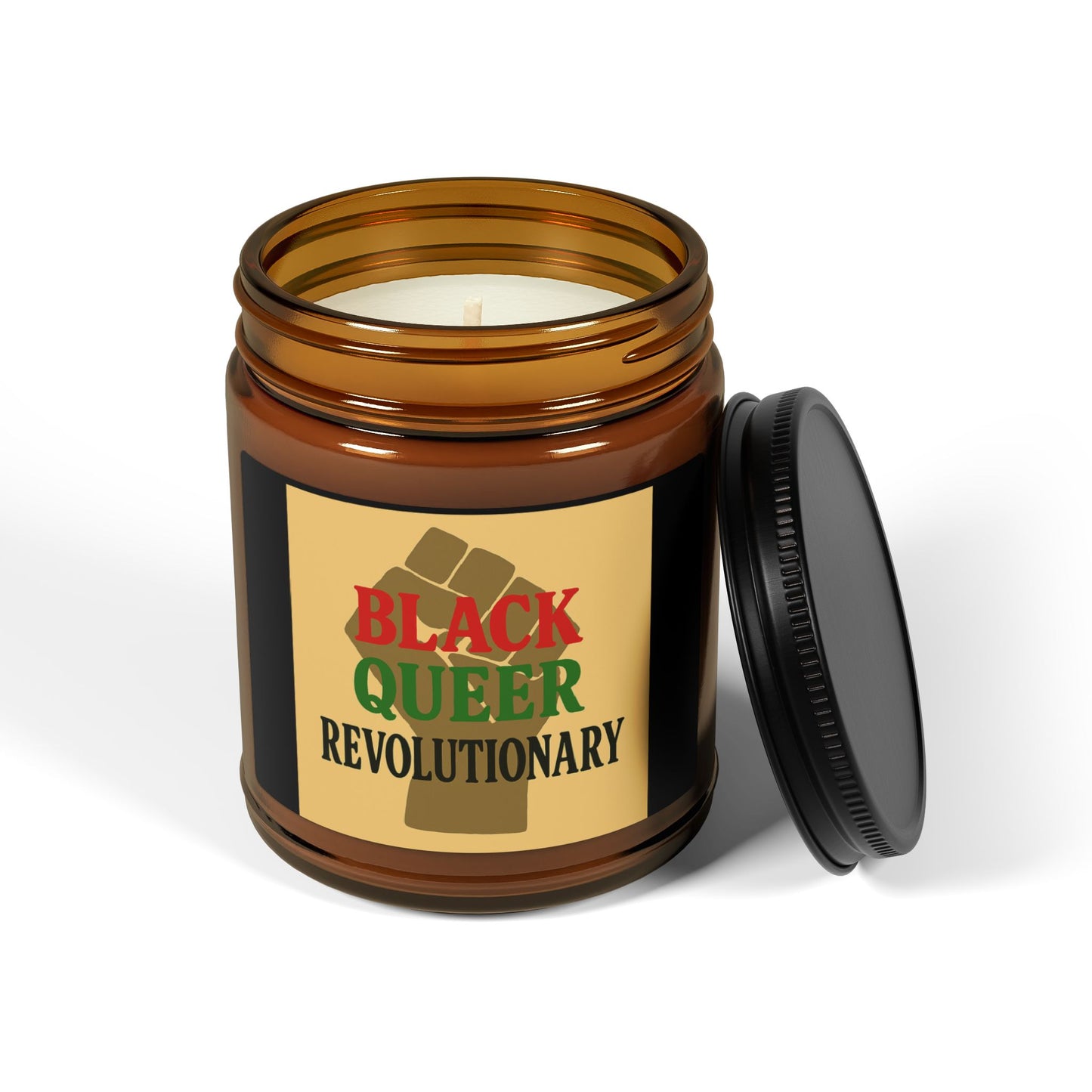 Empowering Scented Soy Candle, Aromatherapy Gift, Black Queer Revolutionary, Eco-Friendly Home Decor, Multi-Size, Relaxation