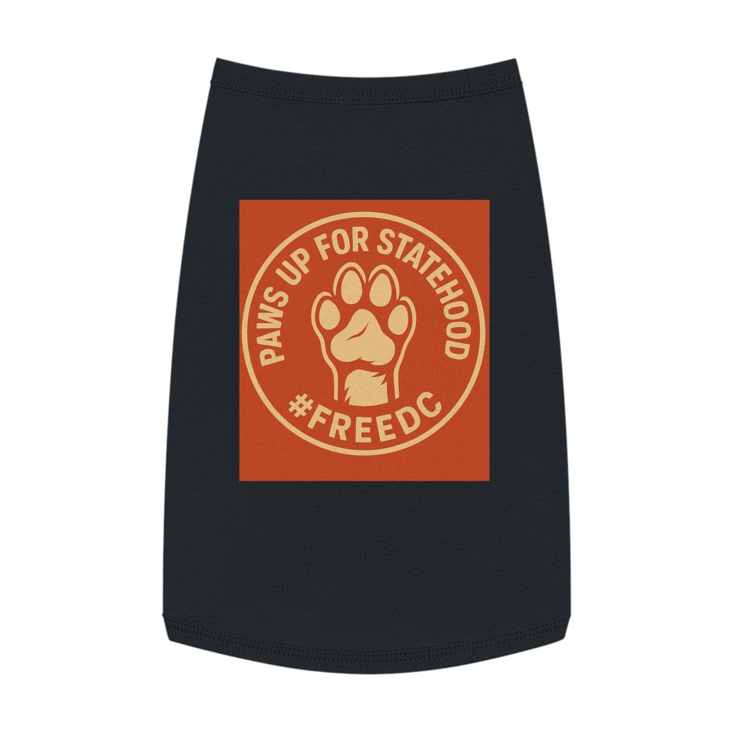 Pet Tank Top for Dogs, Paws Up for Statehood Tee, Dog Pride Apparel, Cute Pet Clothing, Funny Dog Shirt, Ideal for Pet Lovers