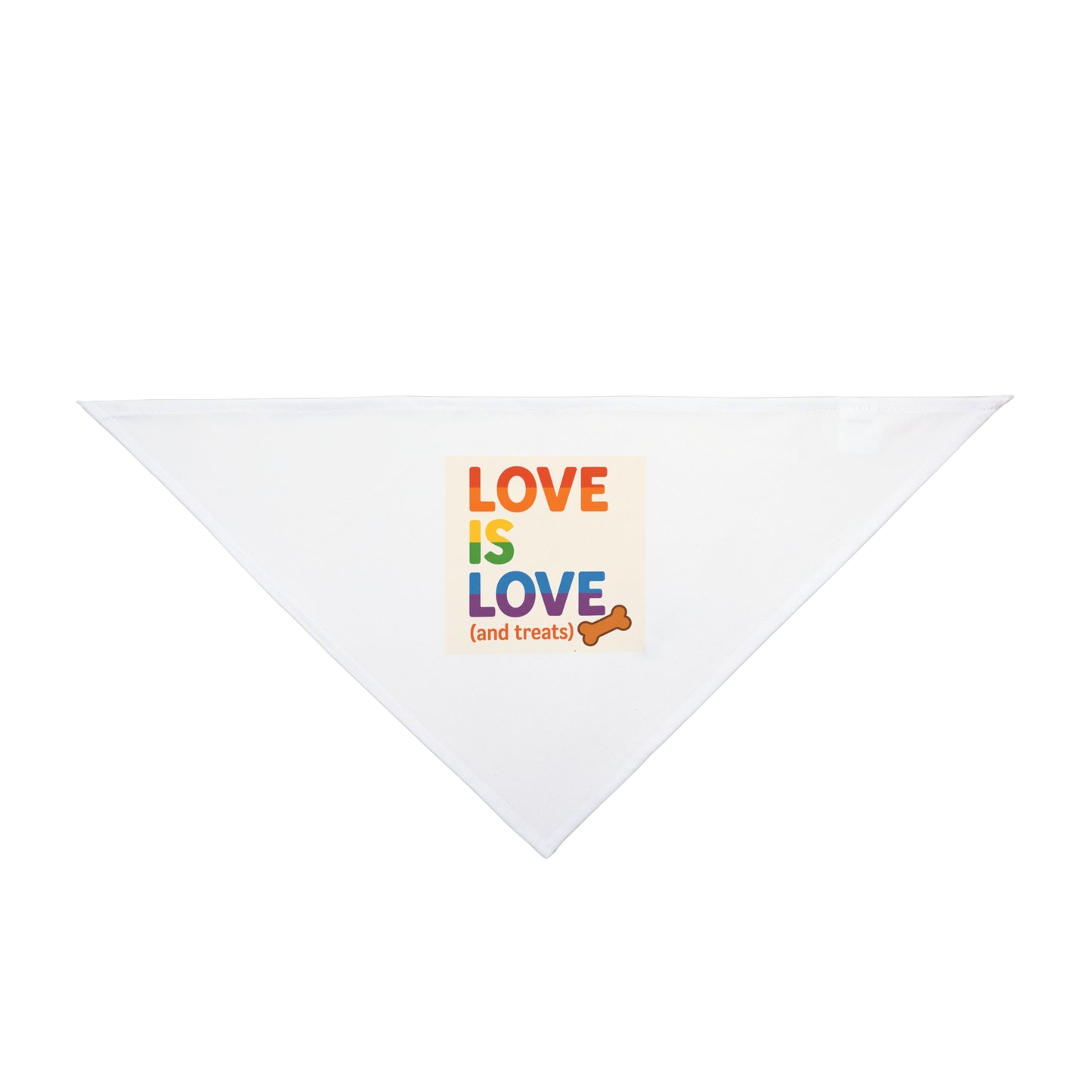 Rainbow Love Pet Bandana | Cute Dog Accessory, LGBTQ+ Pride, Summer Pet Fashion, Gift for Pet Lovers, Pet Parade