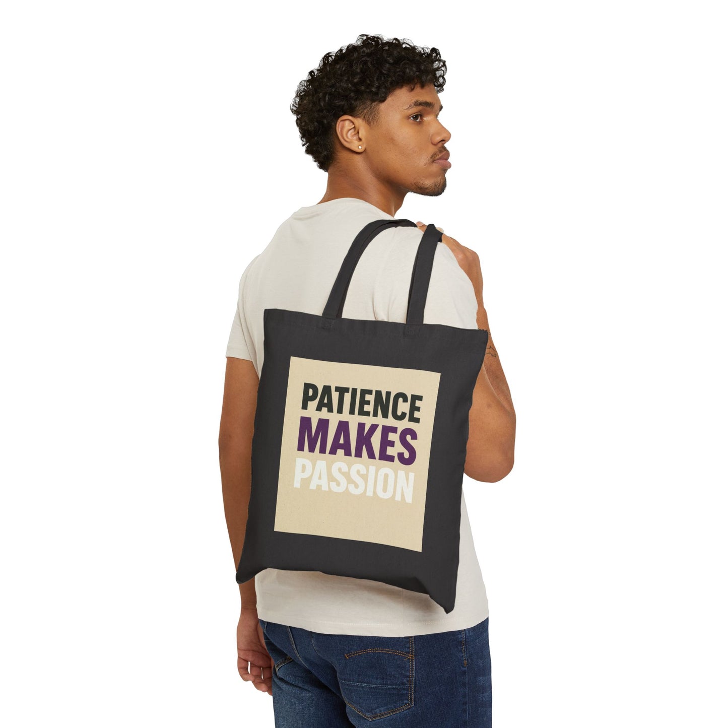 Demisexual - Patience Makes Passion Tote Bag, Eco-Friendly Shopping Bag, Reusable Grocery Tote