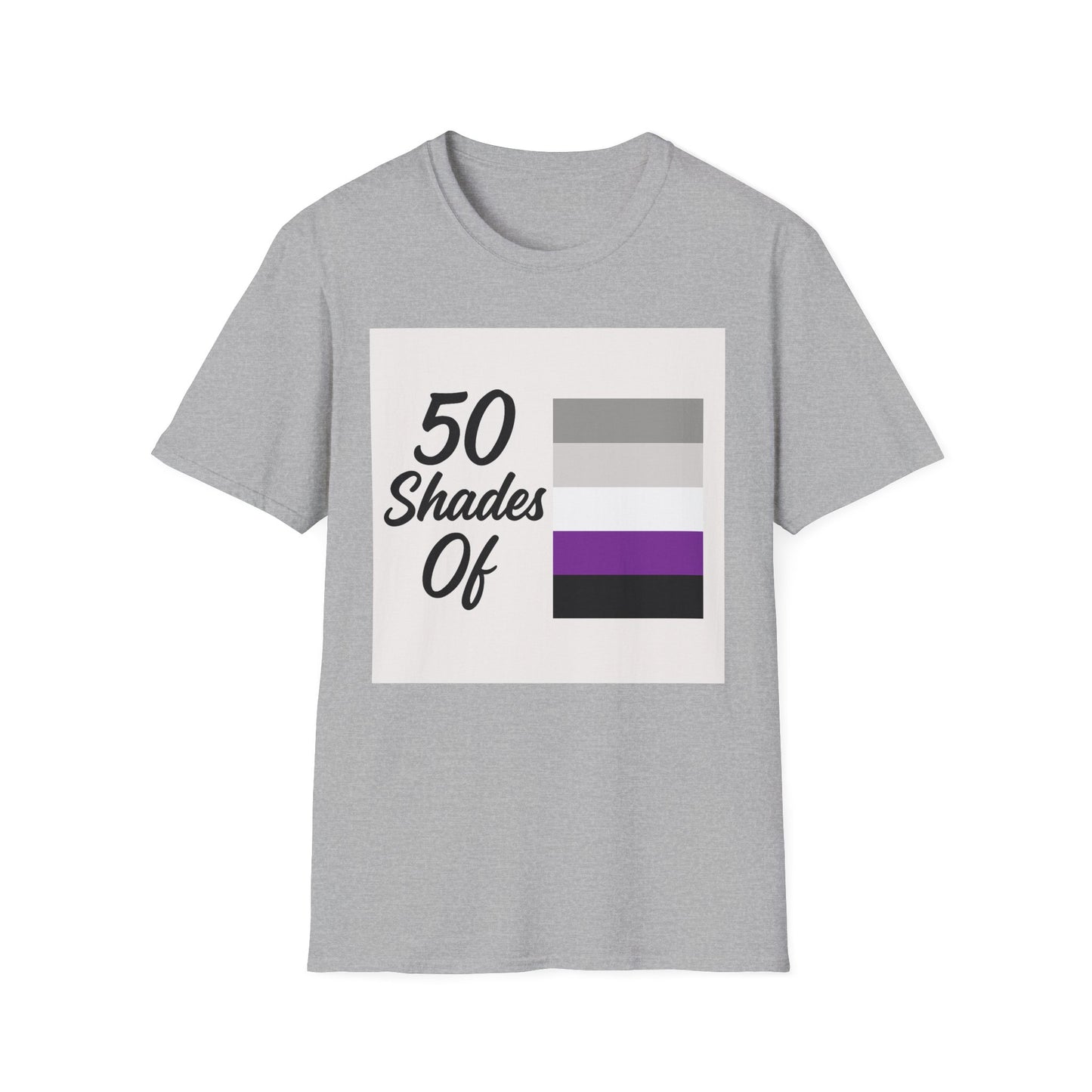 Graysexual Unisex Softstyle T-Shirt - 50 Shades Of Pride Tee, LGBTQ+ Apparel, Casual Wear, Birthday Gift, Comfortable Everyday Shirt