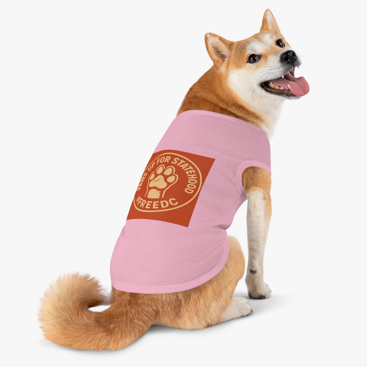 Pet Tank Top for Dogs, Paws Up for Statehood Tee, Dog Pride Apparel, Cute Pet Clothing, Funny Dog Shirt, Ideal for Pet Lovers