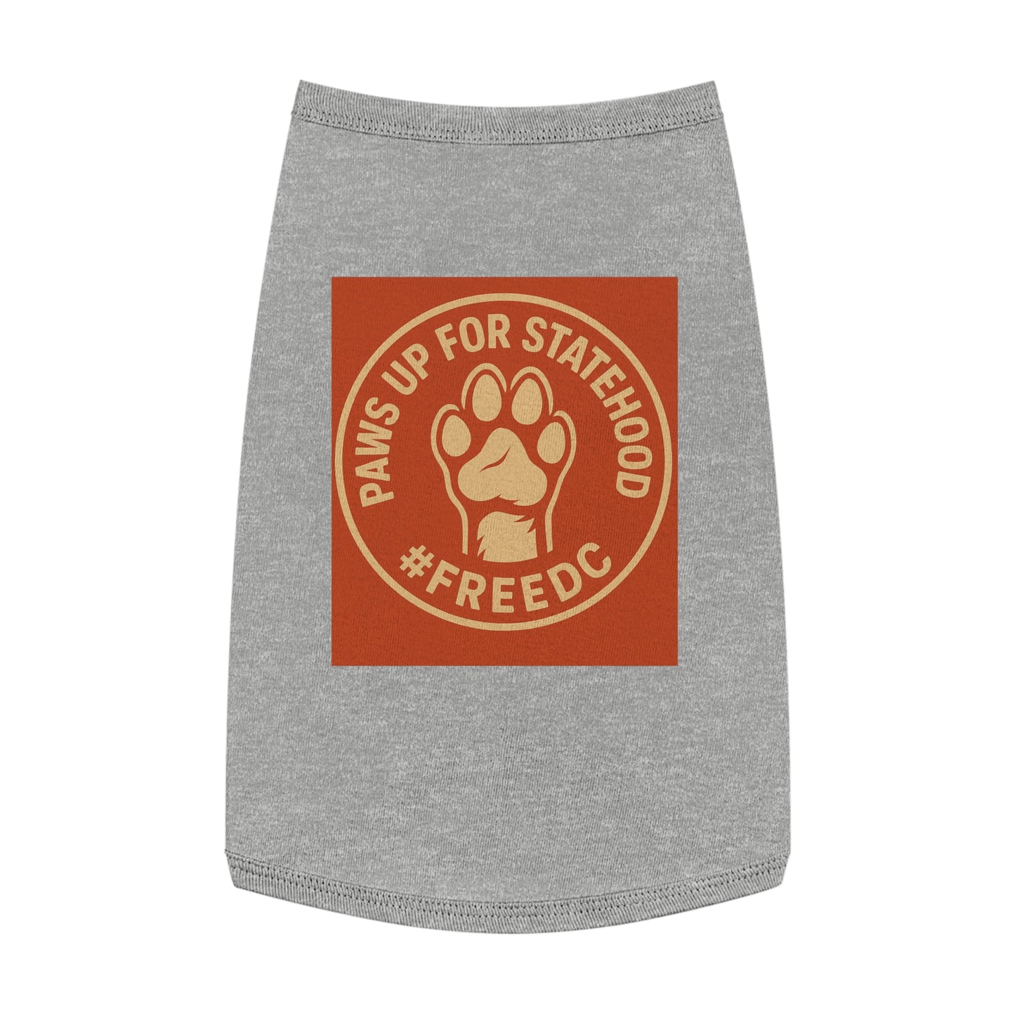 Pet Tank Top for Dogs, Paws Up for Statehood Tee, Dog Pride Apparel, Cute Pet Clothing, Funny Dog Shirt, Ideal for Pet Lovers
