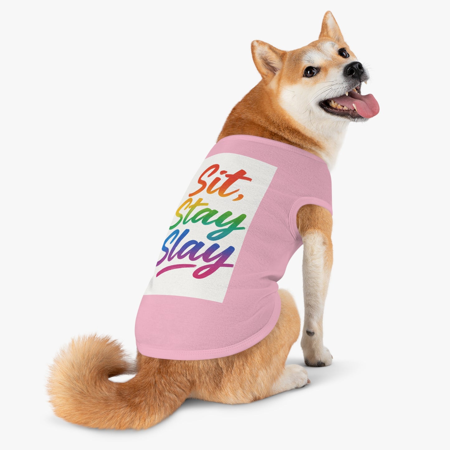 Rainbow Pet Tank Top: Dog Apparel, Cute Pet Outfit, LGBTQ+ Pride Pet Shirt, Fun Summer Wear, Gift for Pet Lovers