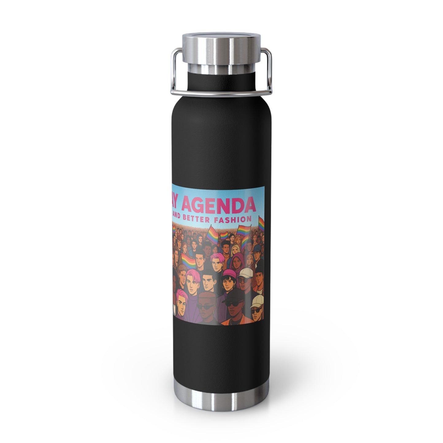 LGBTQ+ Insulated Water Bottle, Eco-Friendly Hydration, Pride Gifts, Trendy Travel Mug, Stainless Steel Flask