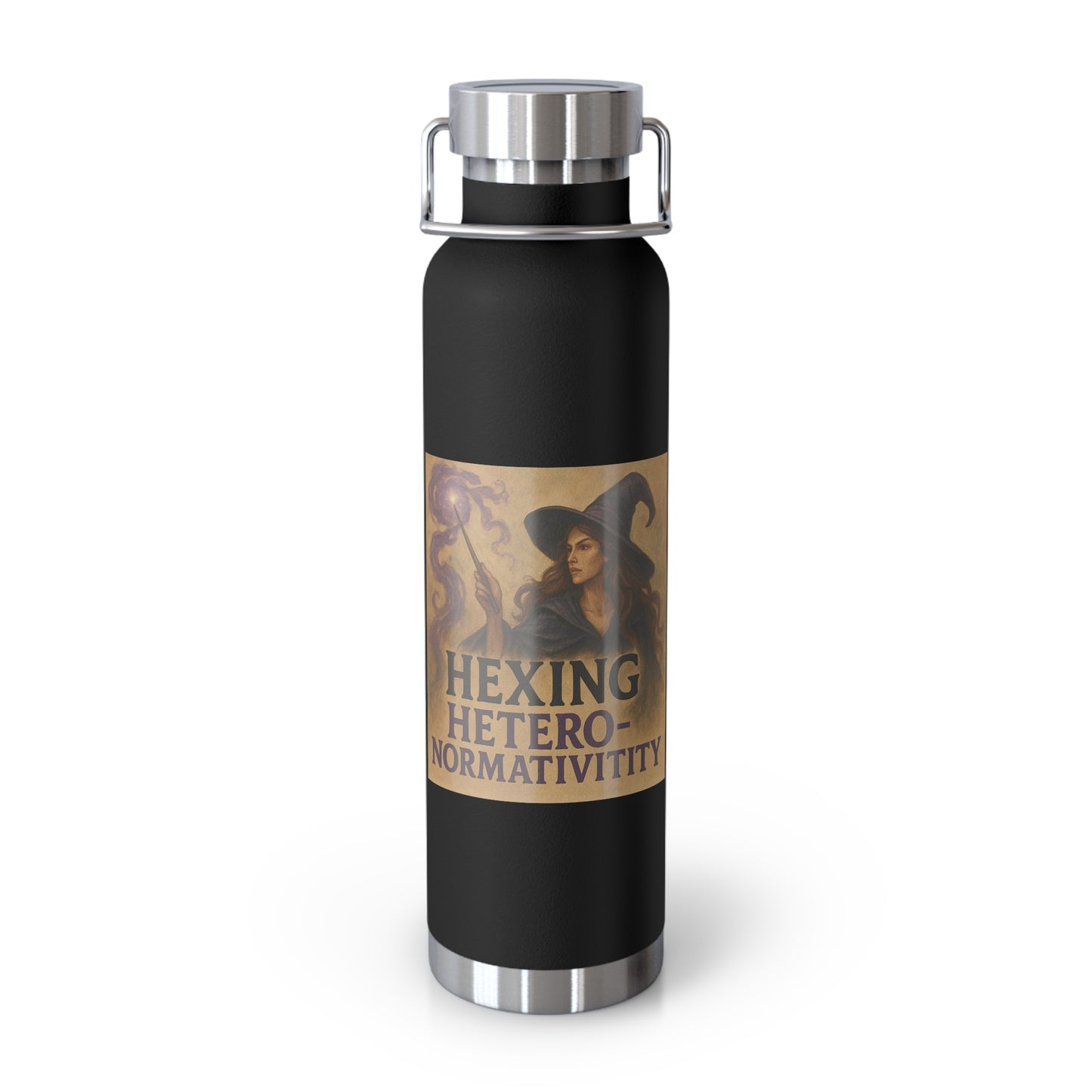 Witchy Insulated Water Bottle, Unique Gift for Witches, Hexing Heteronormativity, Eco-Friendly, Reusable, Perfect for Halloween