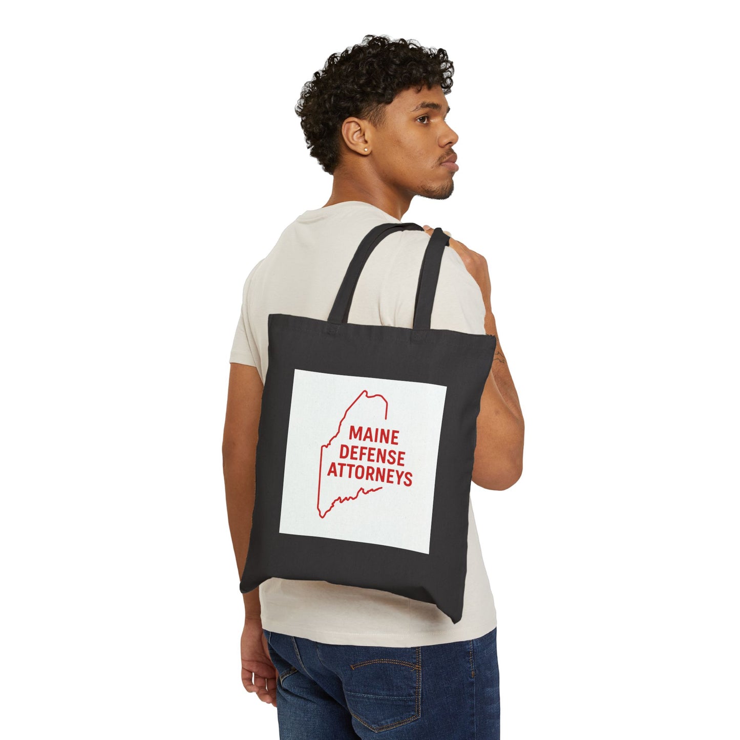 Maine Defense Attorneys Cotton Canvas Tote Bag, Beach Tote, Lobster Print Bag, Eco-Friendly Grocery Bag, Summer Accessory