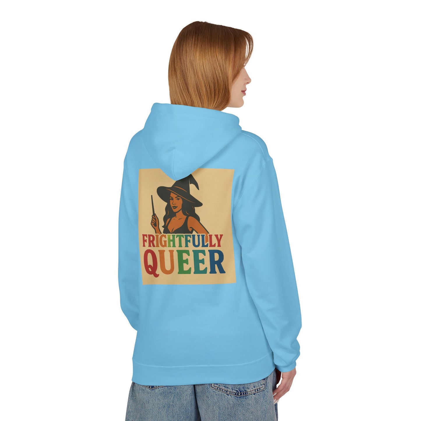 Frightfully Queer Fleece Hoodie, Unisex Halloween Hoodie, Fall Fashion, LGBTQ+ Pride Sweatshirt, Cozy Casual Wear