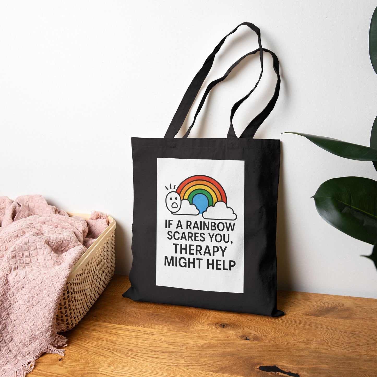 LGBTQIA Rainbow Tote Bag | Canvas Shopping Bag, Eco-Friendly Tote, Beach Bag, Art Bag, Pride Bag