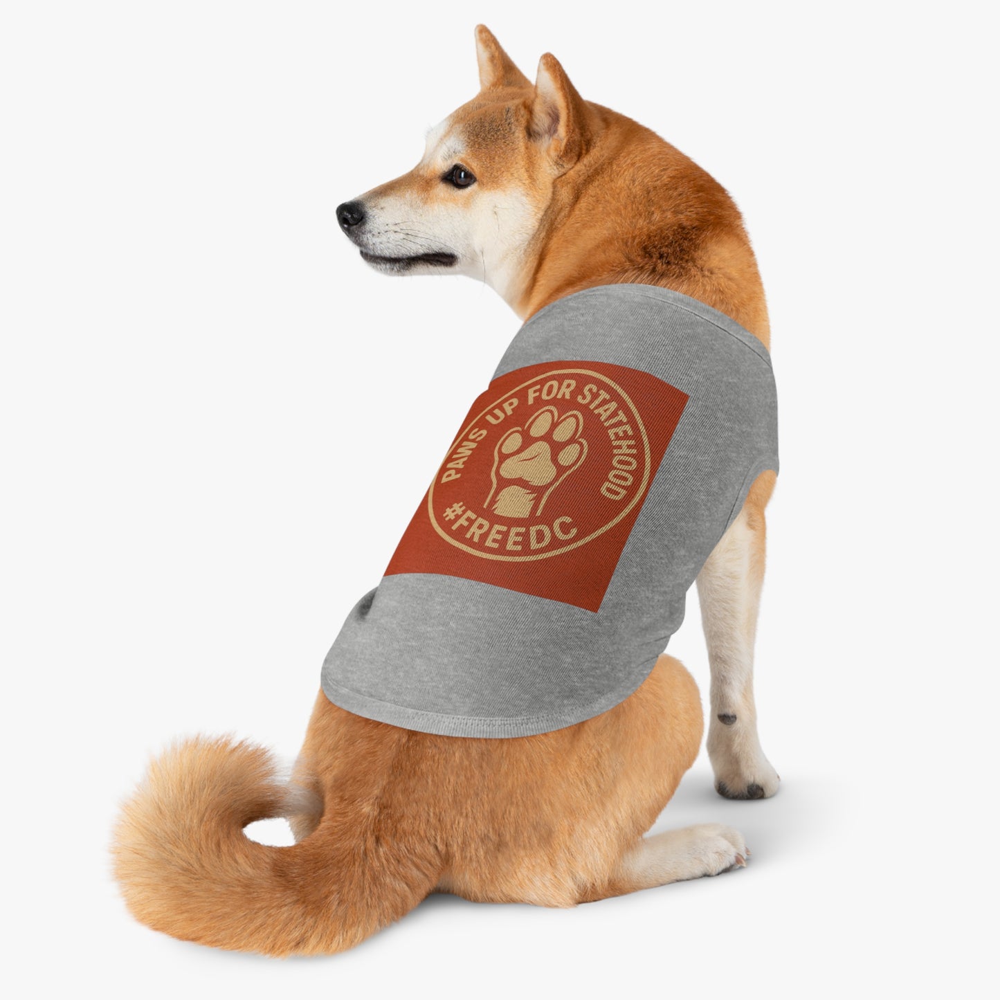 Pet Tank Top for Dogs, Paws Up for Statehood Tee, Dog Pride Apparel, Cute Pet Clothing, Funny Dog Shirt, Ideal for Pet Lovers