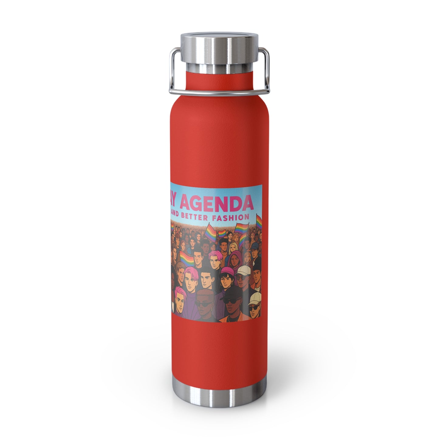LGBTQ+ Insulated Water Bottle, Eco-Friendly Hydration, Pride Gifts, Trendy Travel Mug, Stainless Steel Flask
