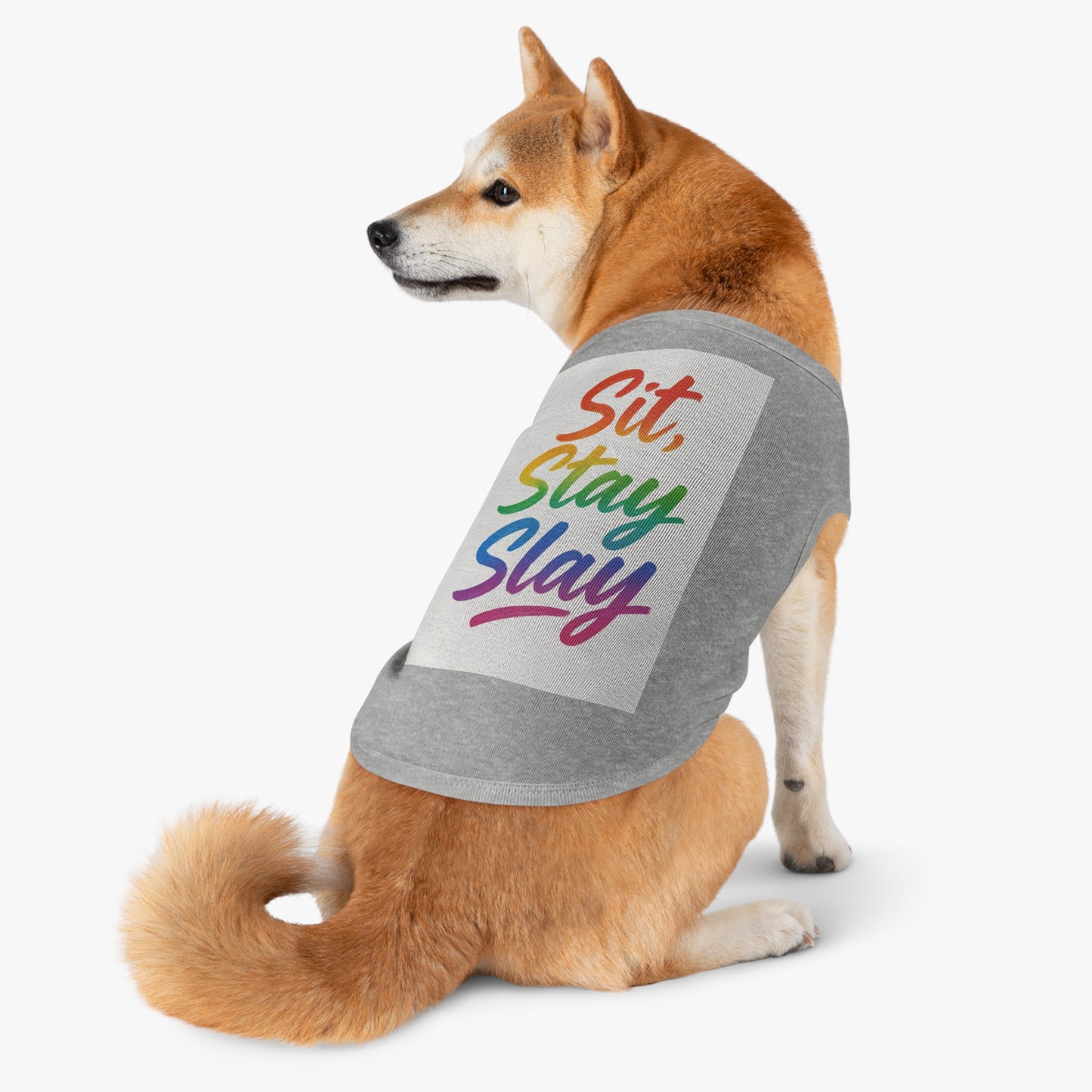 Rainbow Pet Tank Top: Dog Apparel, Cute Pet Outfit, LGBTQ+ Pride Pet Shirt, Fun Summer Wear, Gift for Pet Lovers