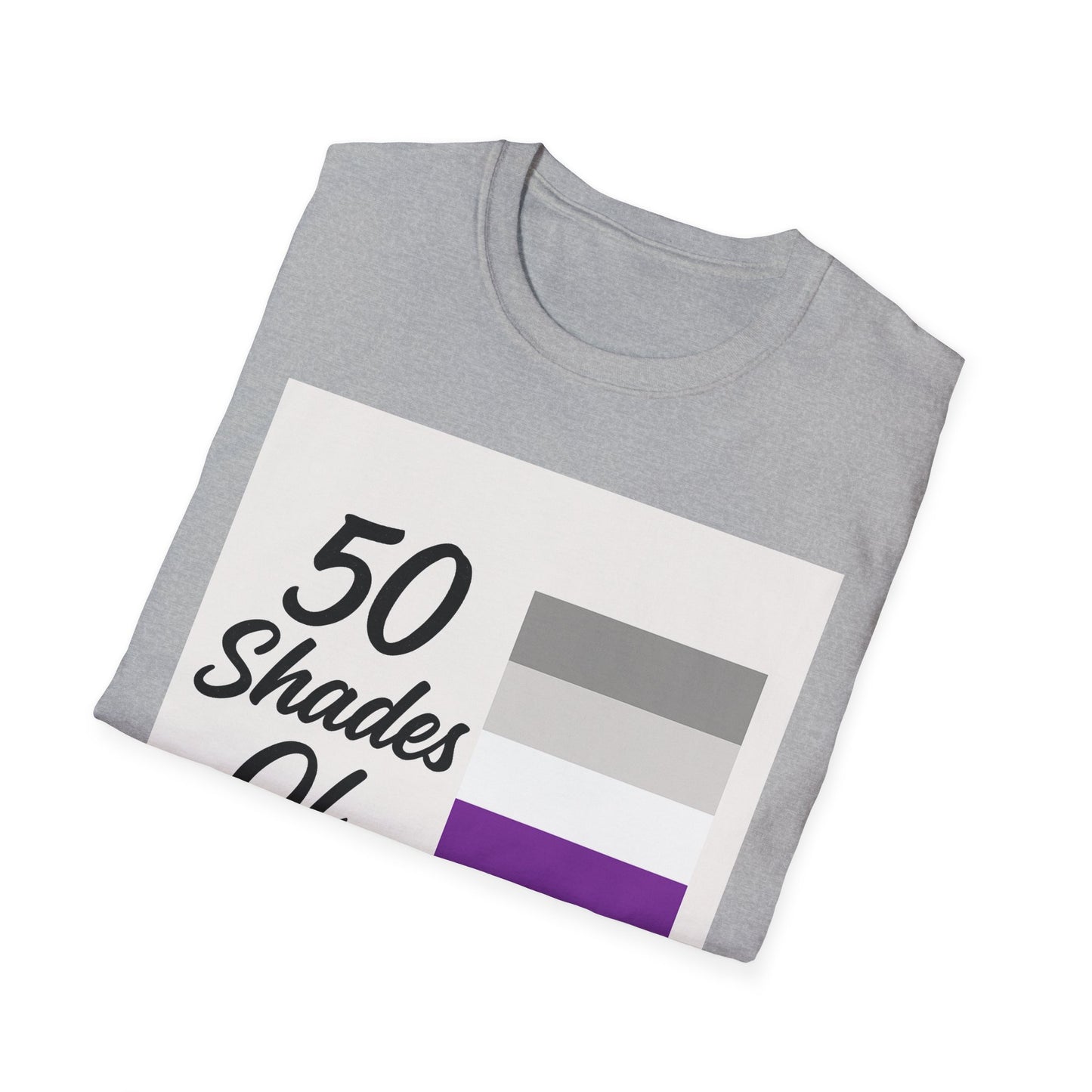 Graysexual Unisex Softstyle T-Shirt - 50 Shades Of Pride Tee, LGBTQ+ Apparel, Casual Wear, Birthday Gift, Comfortable Everyday Shirt
