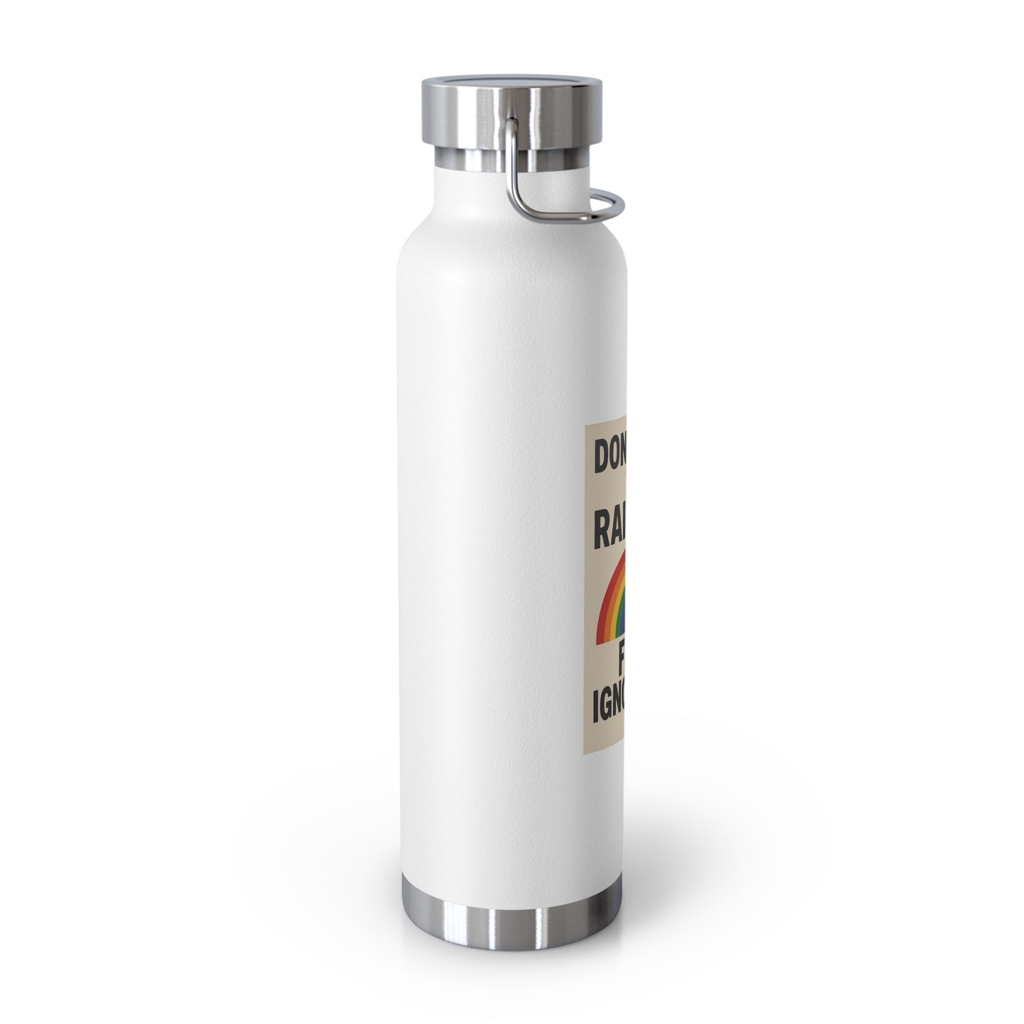 LGBTQIA+ Insulated Water Bottle, Don't Fear the Rainbow, Eco-Friendly Gift, Motivational Flask, Outdoor Adventure Gear, Perfect for Pride