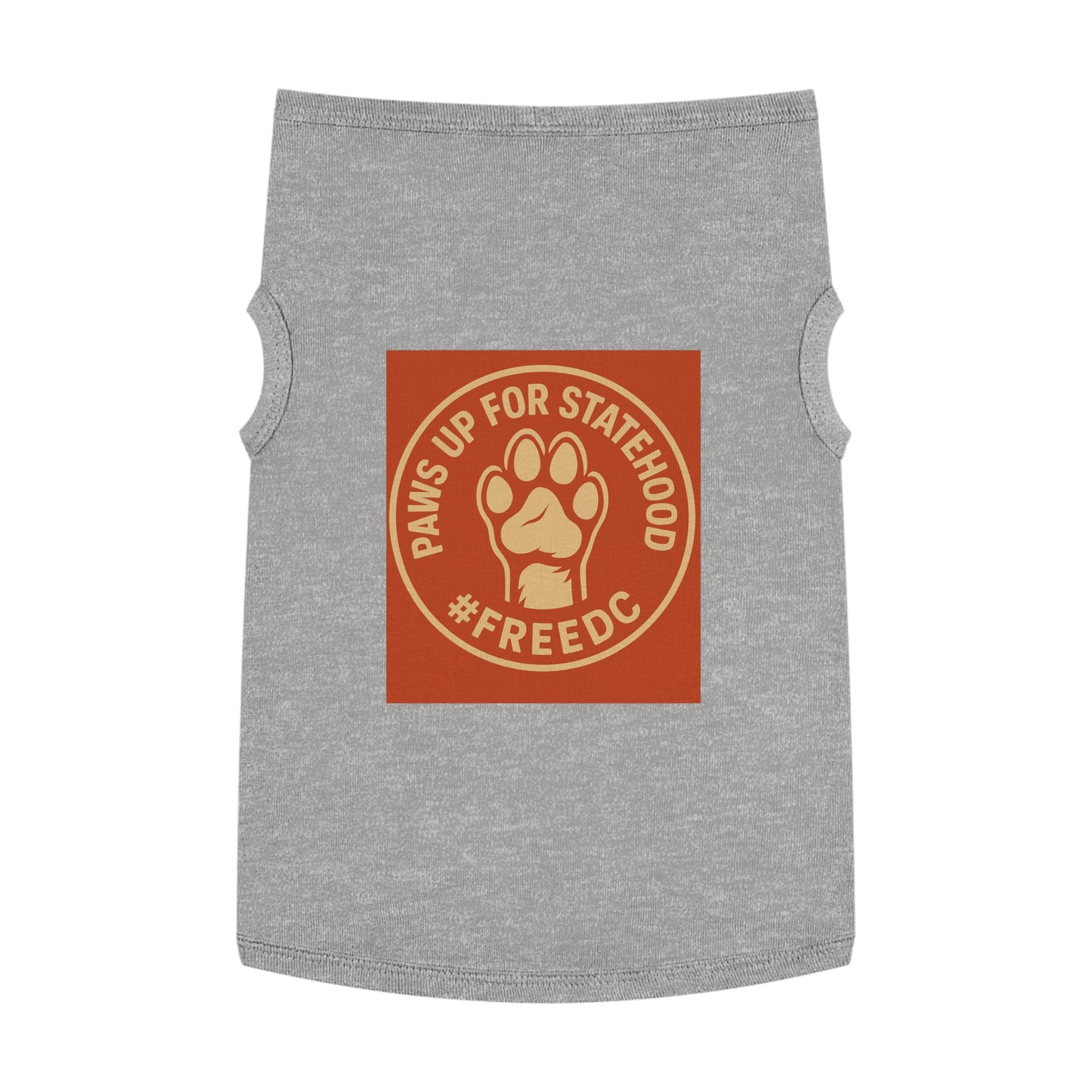 Pet Tank Top for Dogs, Paws Up for Statehood Tee, Dog Pride Apparel, Cute Pet Clothing, Funny Dog Shirt, Ideal for Pet Lovers
