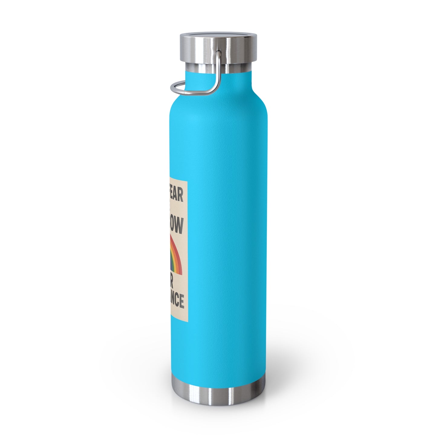 LGBTQIA+ Insulated Water Bottle, Don't Fear the Rainbow, Eco-Friendly Gift, Motivational Flask, Outdoor Adventure Gear, Perfect for Pride